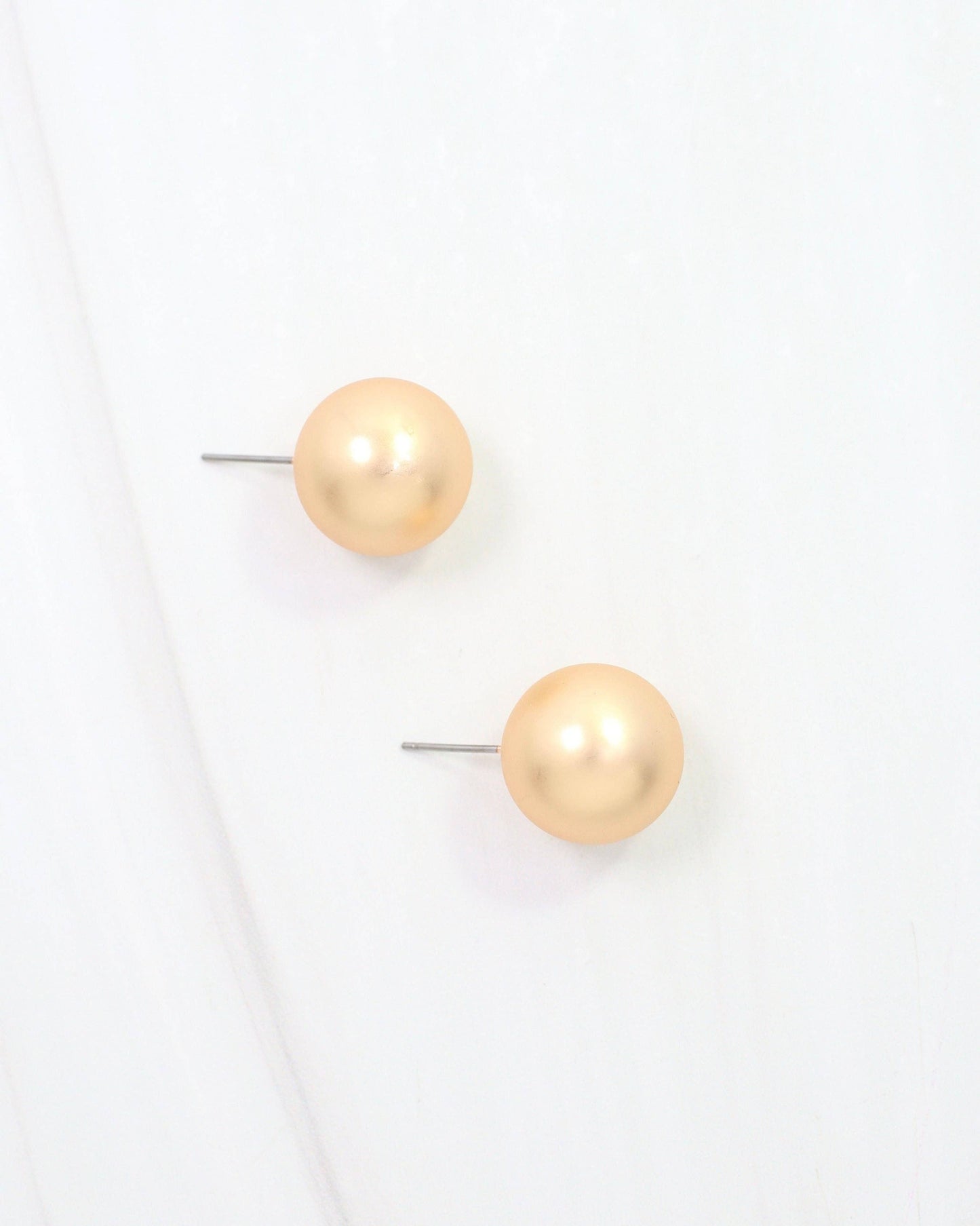 Caroline Hill - Bailey Large Ball Earring WR Worn Gold: Default Caroline Hill