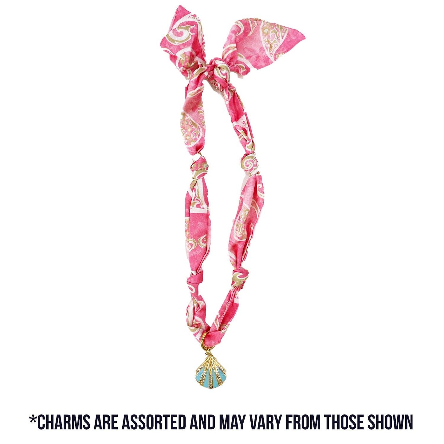 Girlie Girl Originals - TW-1004 SCARF NECKLACE WITH CHARM Girlie Girl Originals