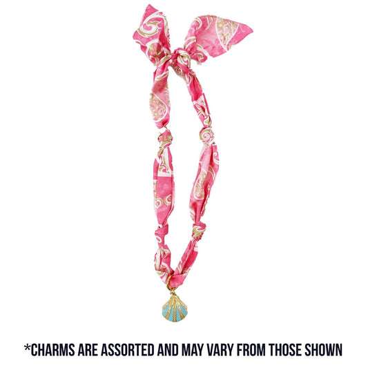 Girlie Girl Originals - TW-1004 SCARF NECKLACE WITH CHARM Girlie Girl Originals