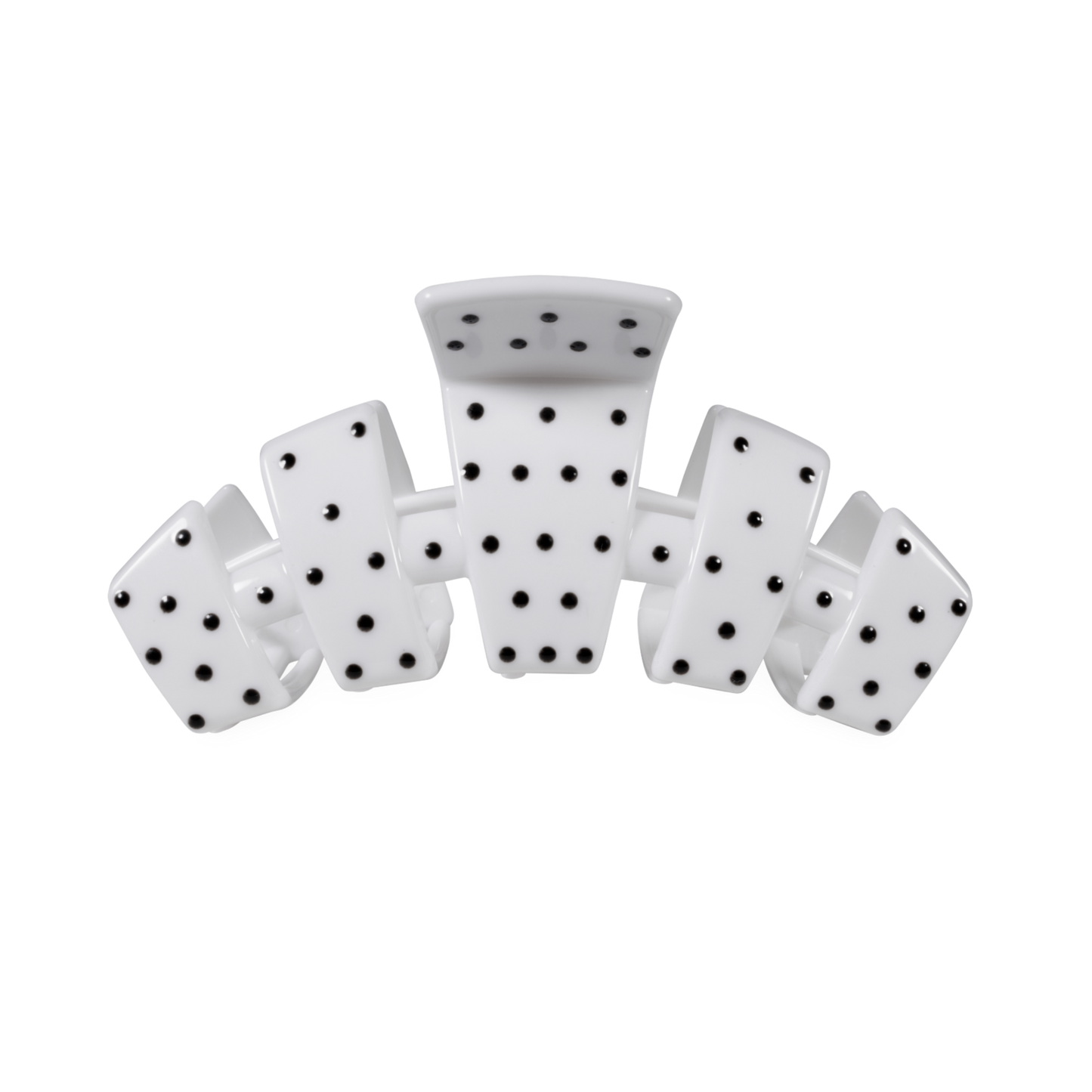 TELETIES - Classic White Polka Dot Party Medium Claw Clip TELETIES
