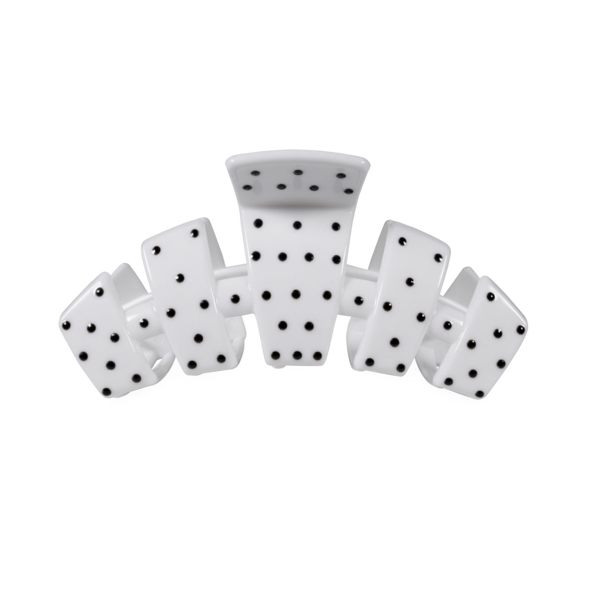 TELETIES - Classic White Polka Dot Party Medium Claw Clip TELETIES