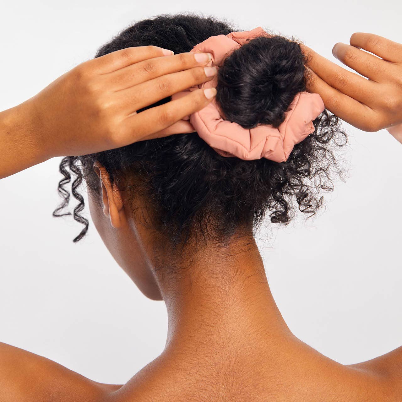 KITSCH - Recycled Fabric Cloud Scrunchies 3pc Set - Rosewood KITSCH