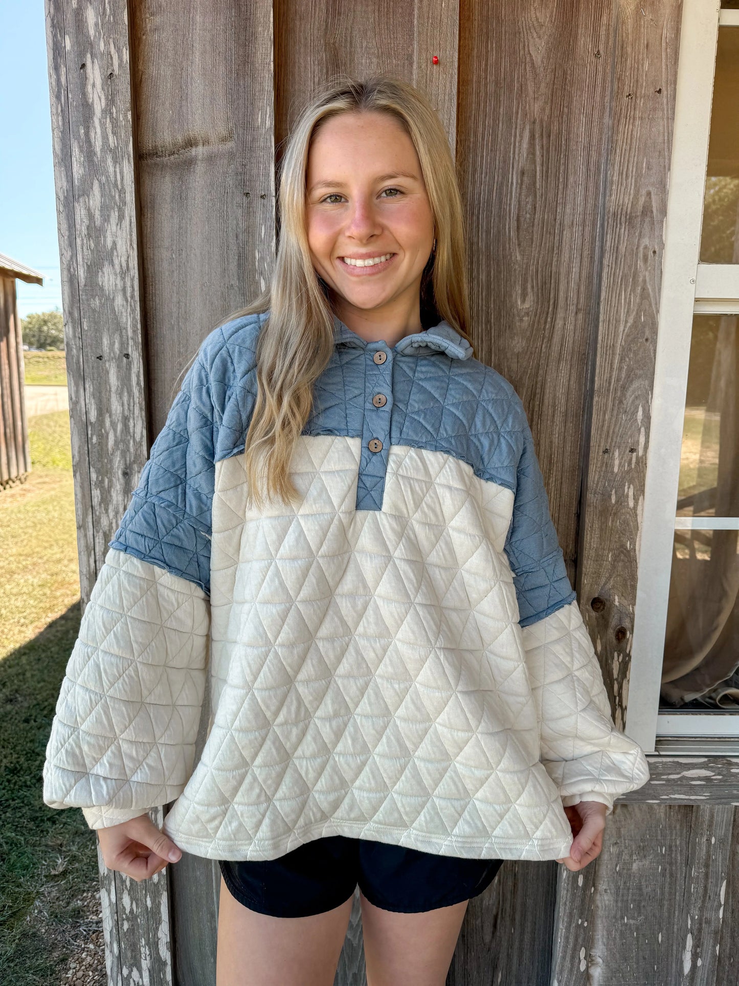 QUILTING COLORBLOCK TOP BIBI