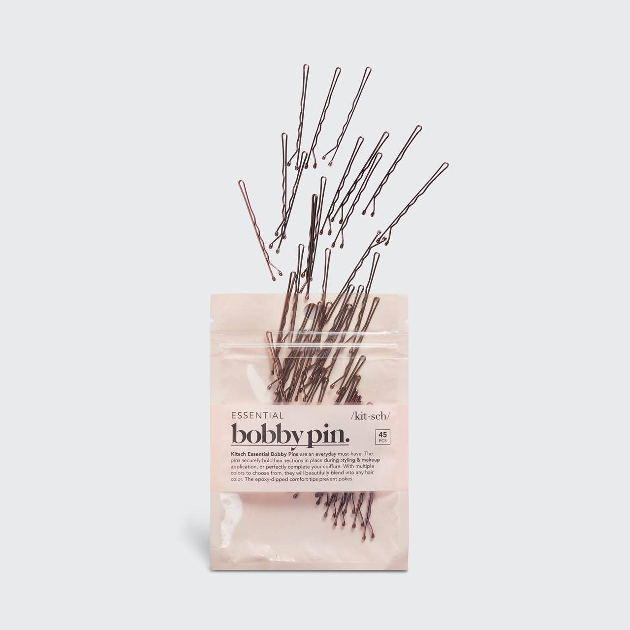 KITSCH - Essential Bobby Pins 45pc - Brown KITSCH