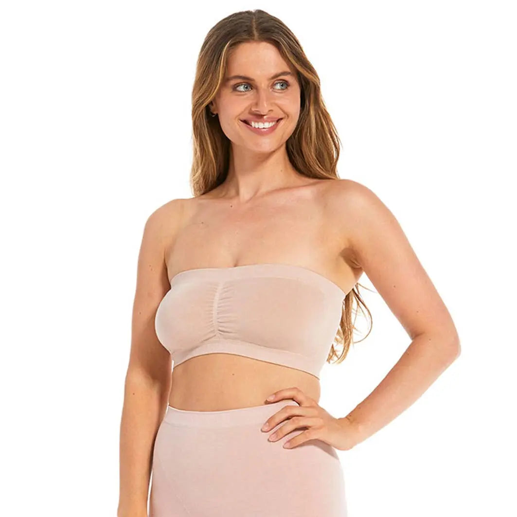 Seamless Body Hugging Bamboo Bandeau Bra