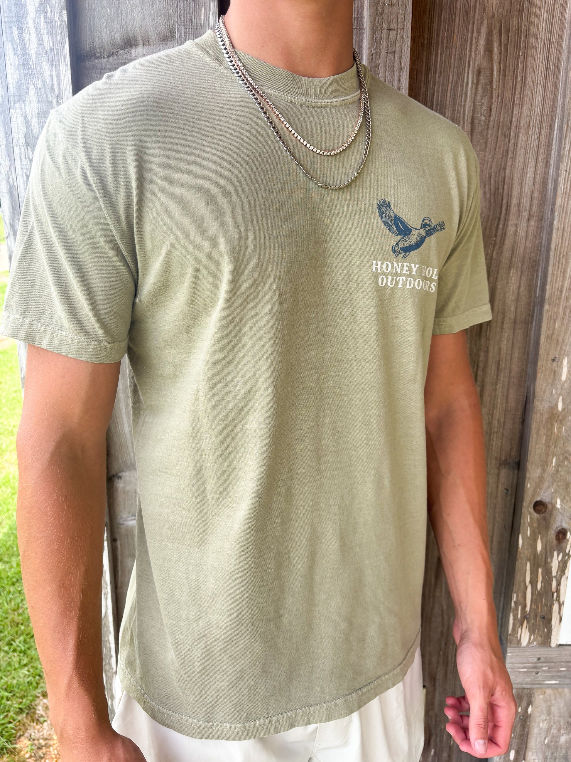 Mens Retriever Short Sleeve T-Shirt Honey Hole Outdoors