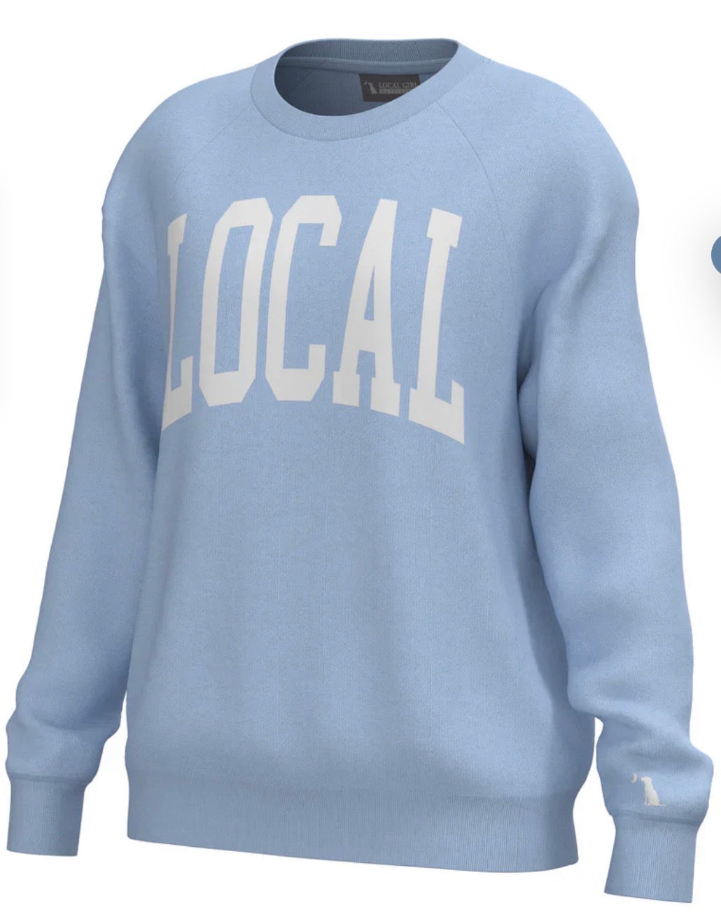 Local Girl Periwinkle Crescent Crewneck Sweatshirt LOCAL BOY OUTFITTER