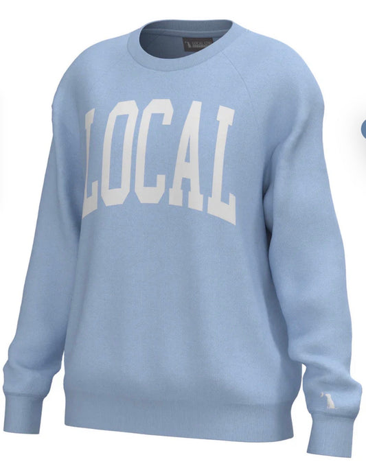 Local Girl Periwinkle Crescent Crewneck Sweatshirt LOCAL BOY OUTFITTER
