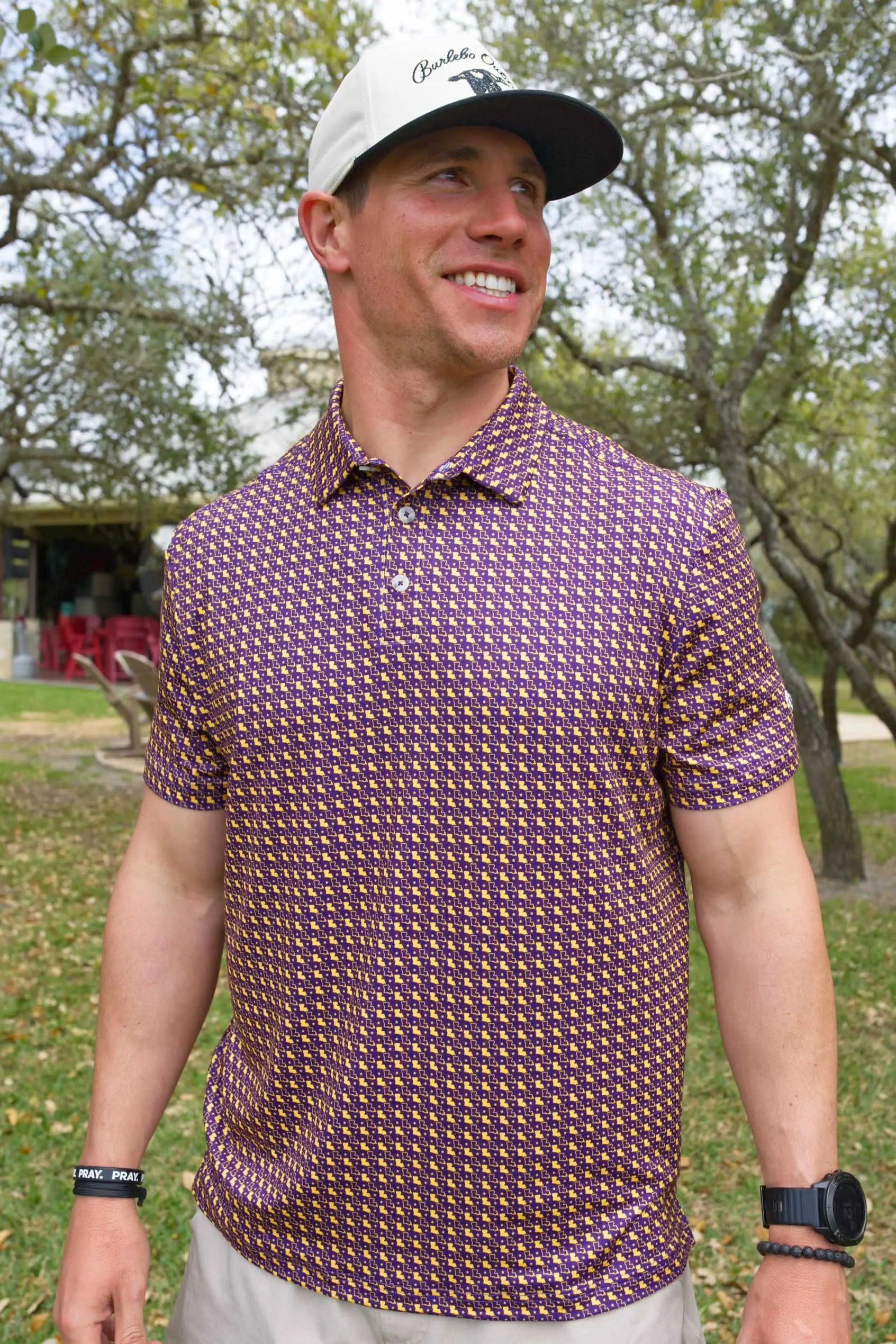 BURLEBO - Performance Polo - Louisiana Purple BURLEBO