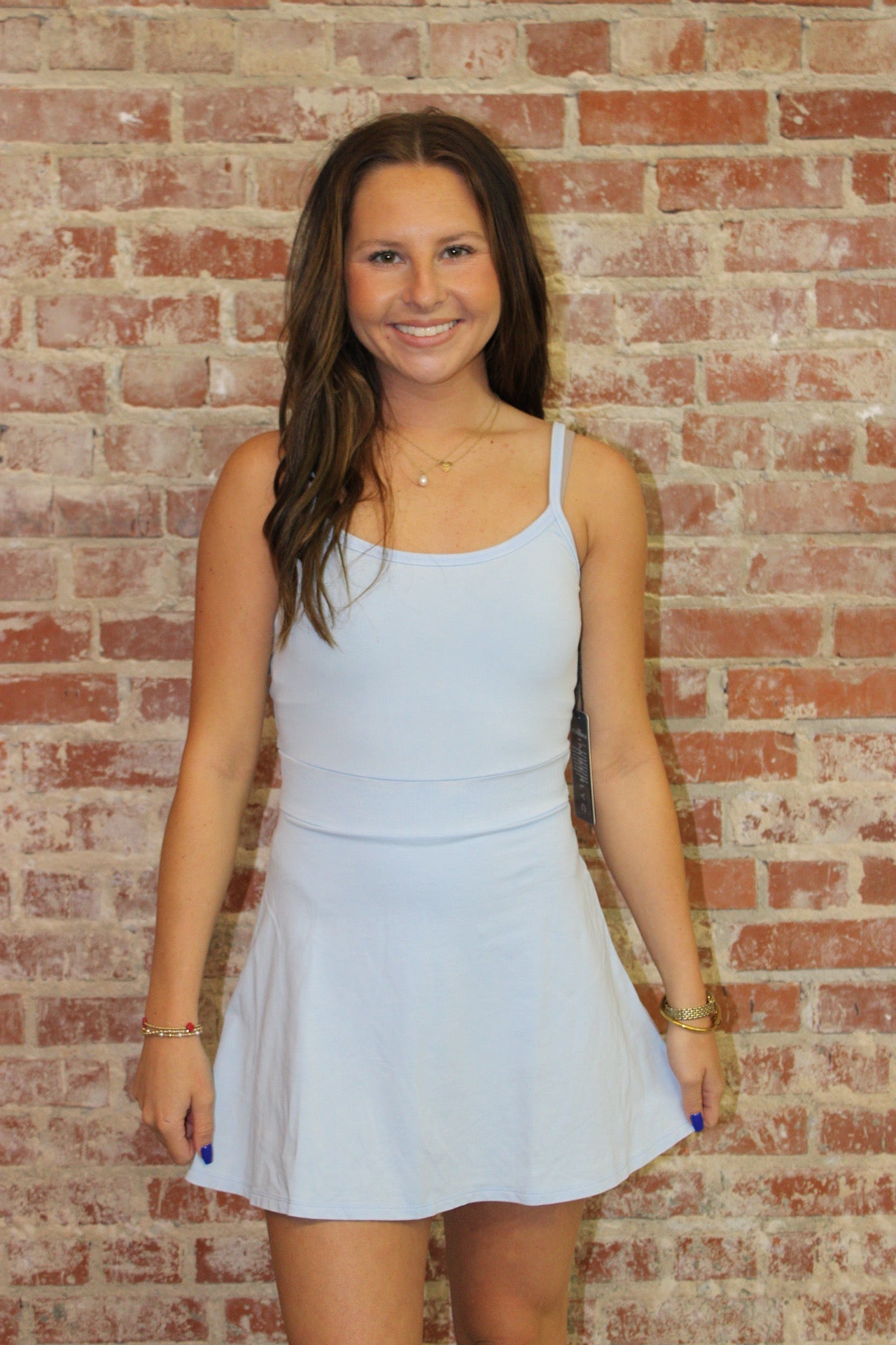 KIMBERLY C Blue Mineral Wash Cami Mini Dress KIMBERLY C