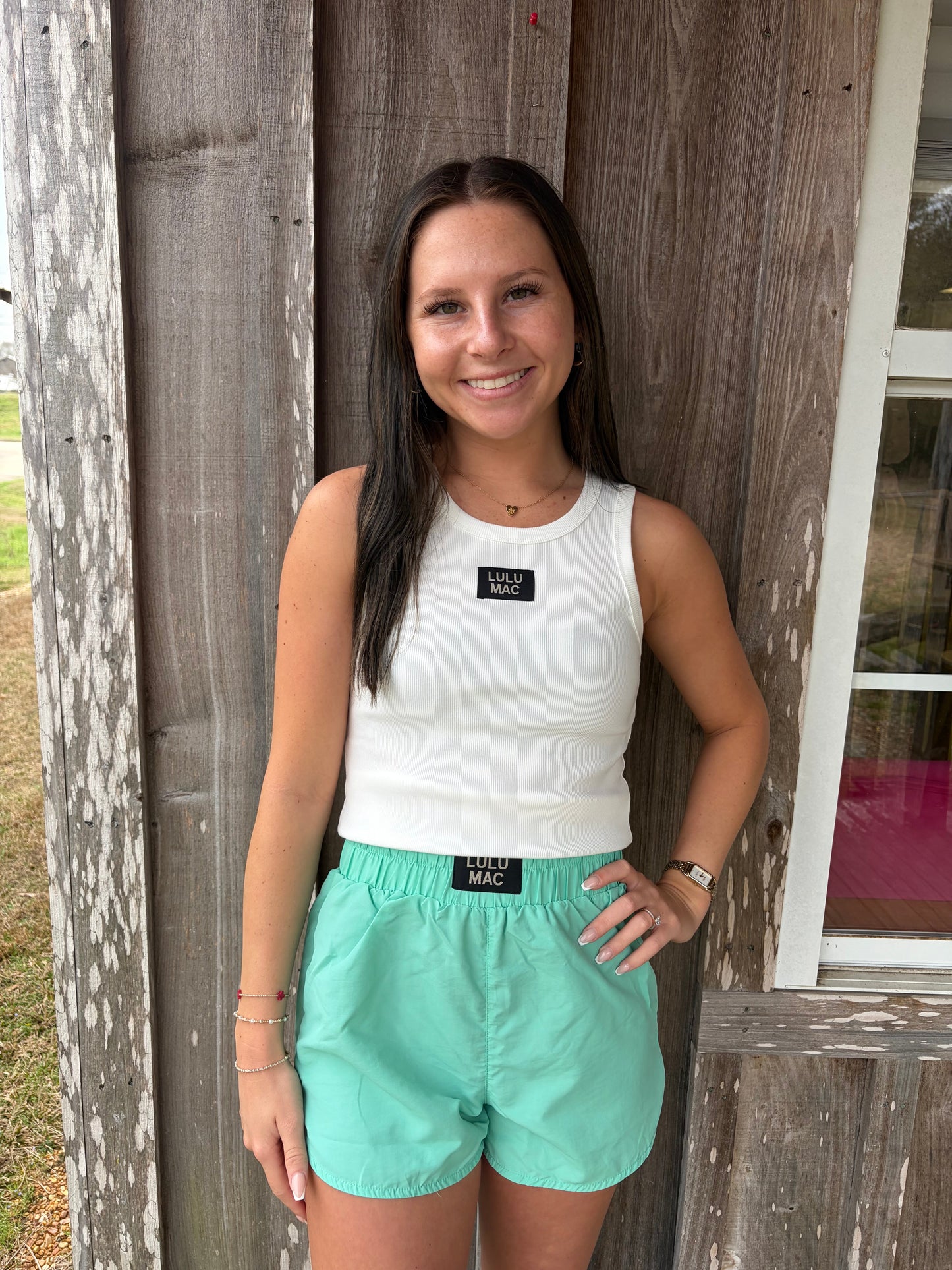 Lulu Mac White Tank Top Girlie Girl Originals