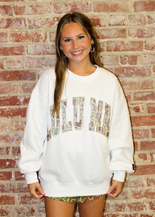 Lulu Mac White Camo Sweatshirt Girlie Girl Originals