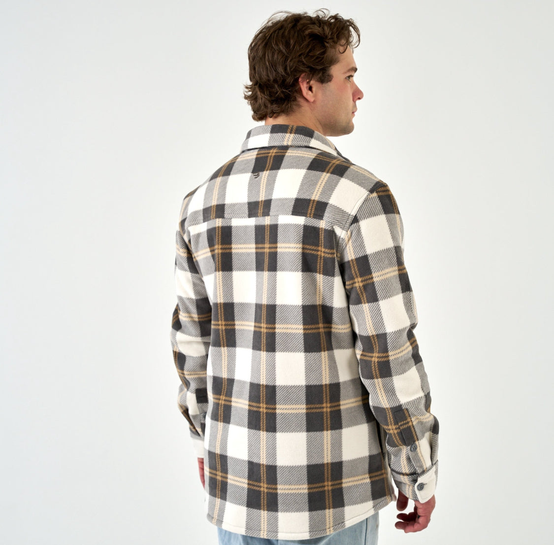 Shacket Coyote Plaid Button Down Shirt BURLEBO