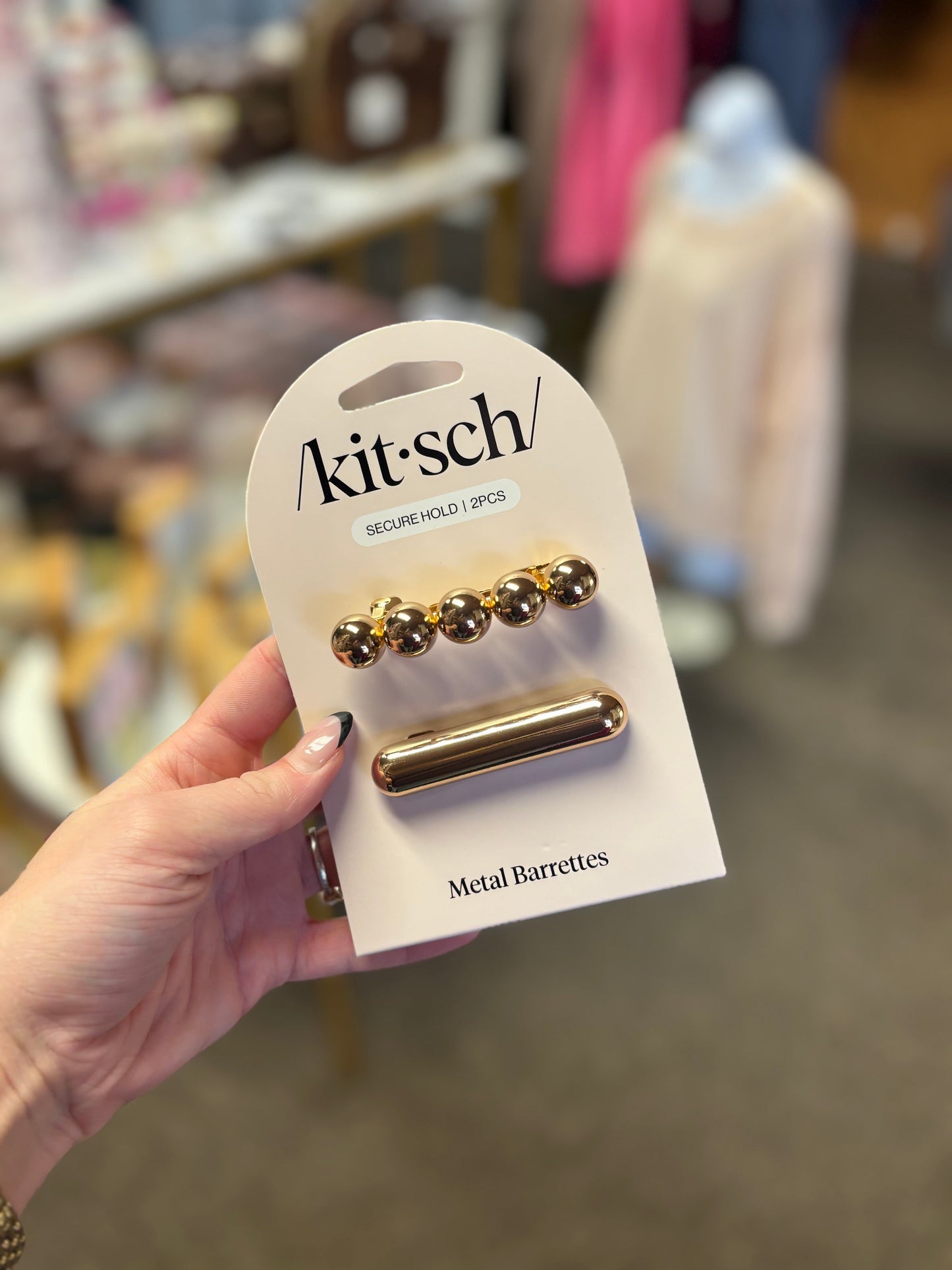 Gold Metal Barrettes KITSCH