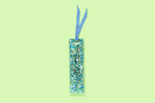 Taylor Elliott Designs - *ON SALE* Bookmark - Blue + Green Confetti Taylor Elliott Designs