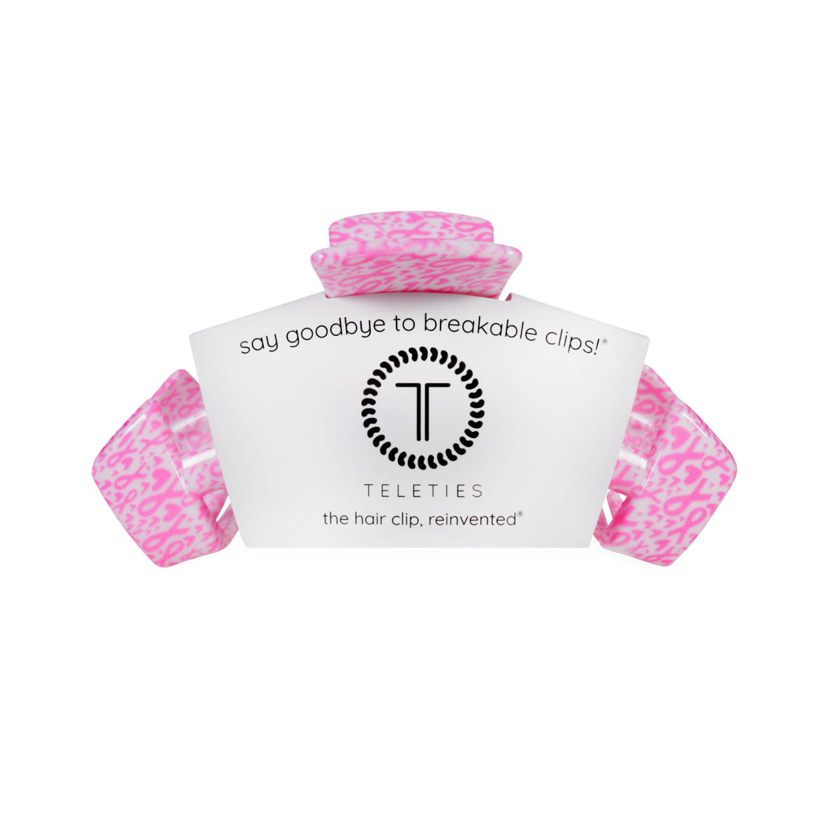TELETIES - Classic | Breast Cancer Awareness | Medium | Claw Clip TELETIES