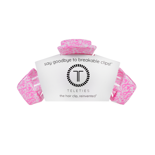 TELETIES - Classic | Breast Cancer Awareness | Medium | Claw Clip TELETIES