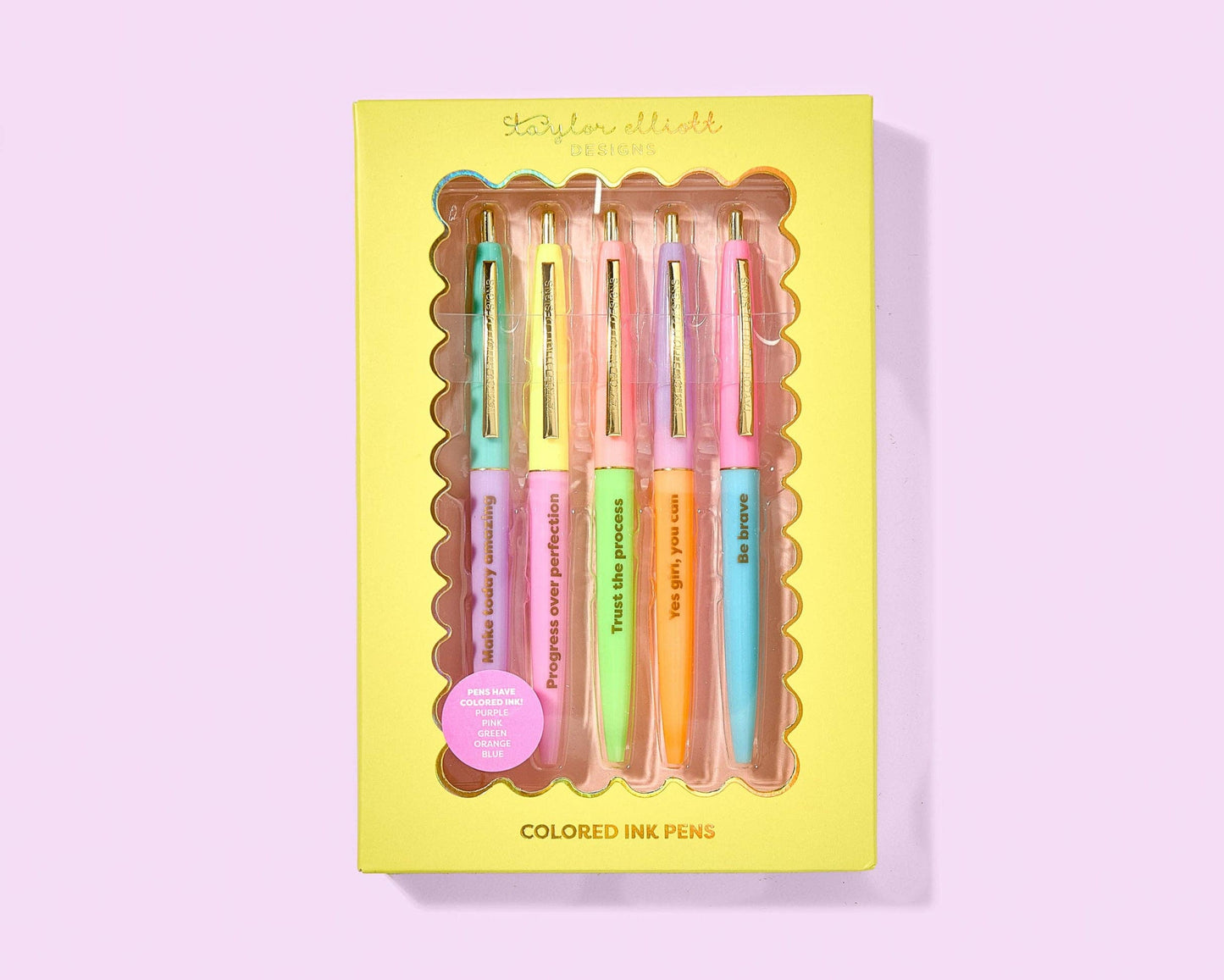 Taylor Elliott Designs - Pen Set - Motivational - Affirmations - 5 Piece Set Taylor Elliott Designs
