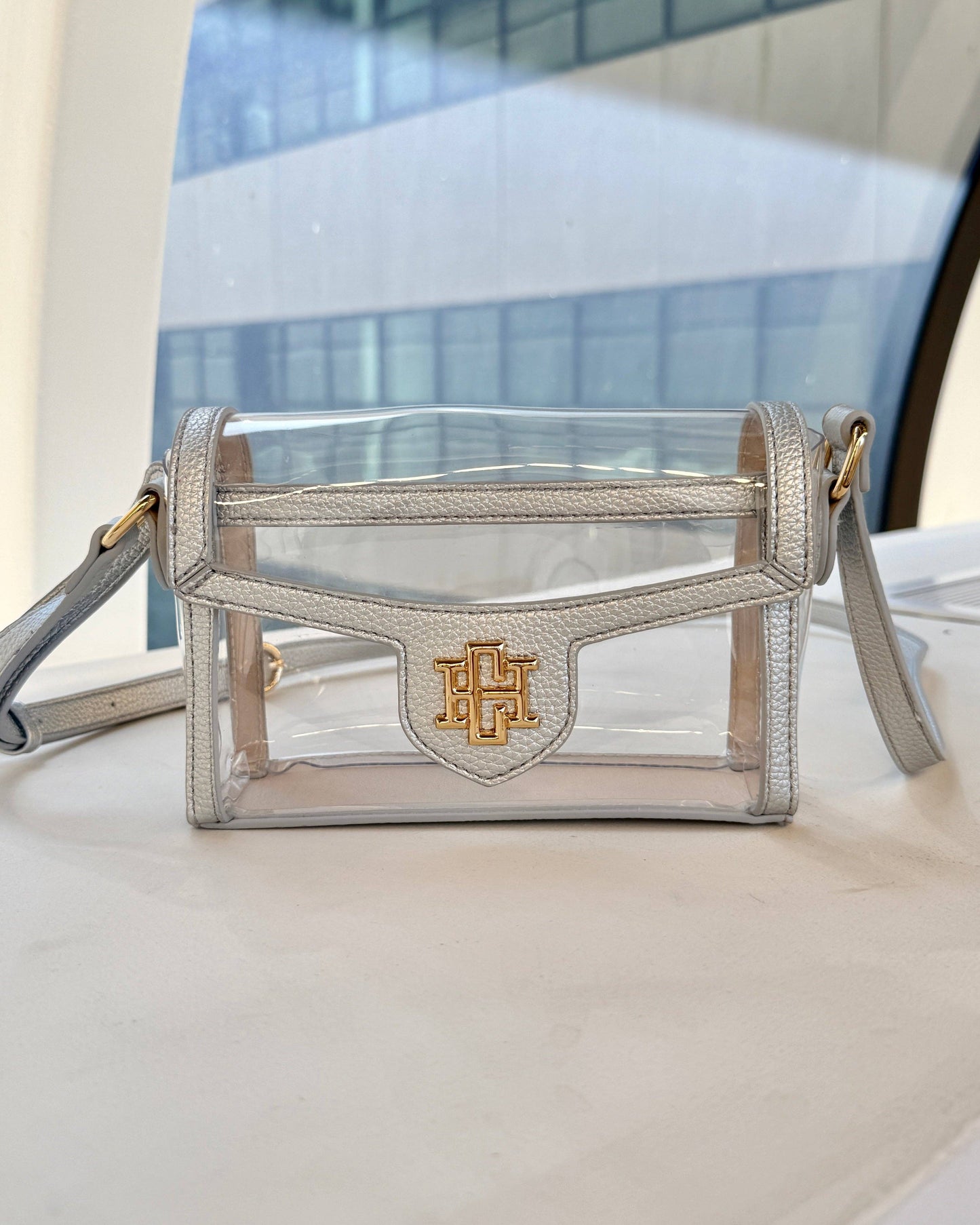 Caroline Hill - Anna Clear Bag Silver: Default Caroline Hill