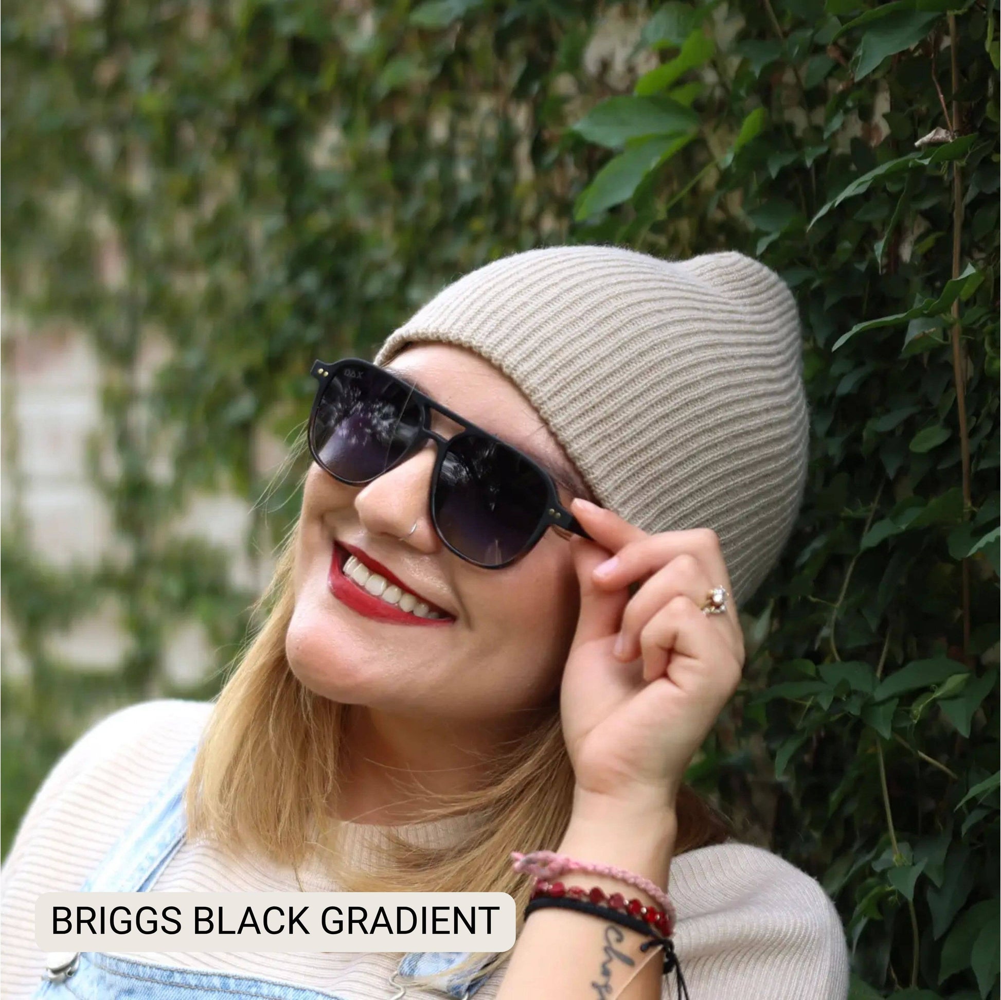 DAX Eyewear - Briggs - Women's Polarized Small/ Medium Aviator: Black Gradient DAX Eyewear