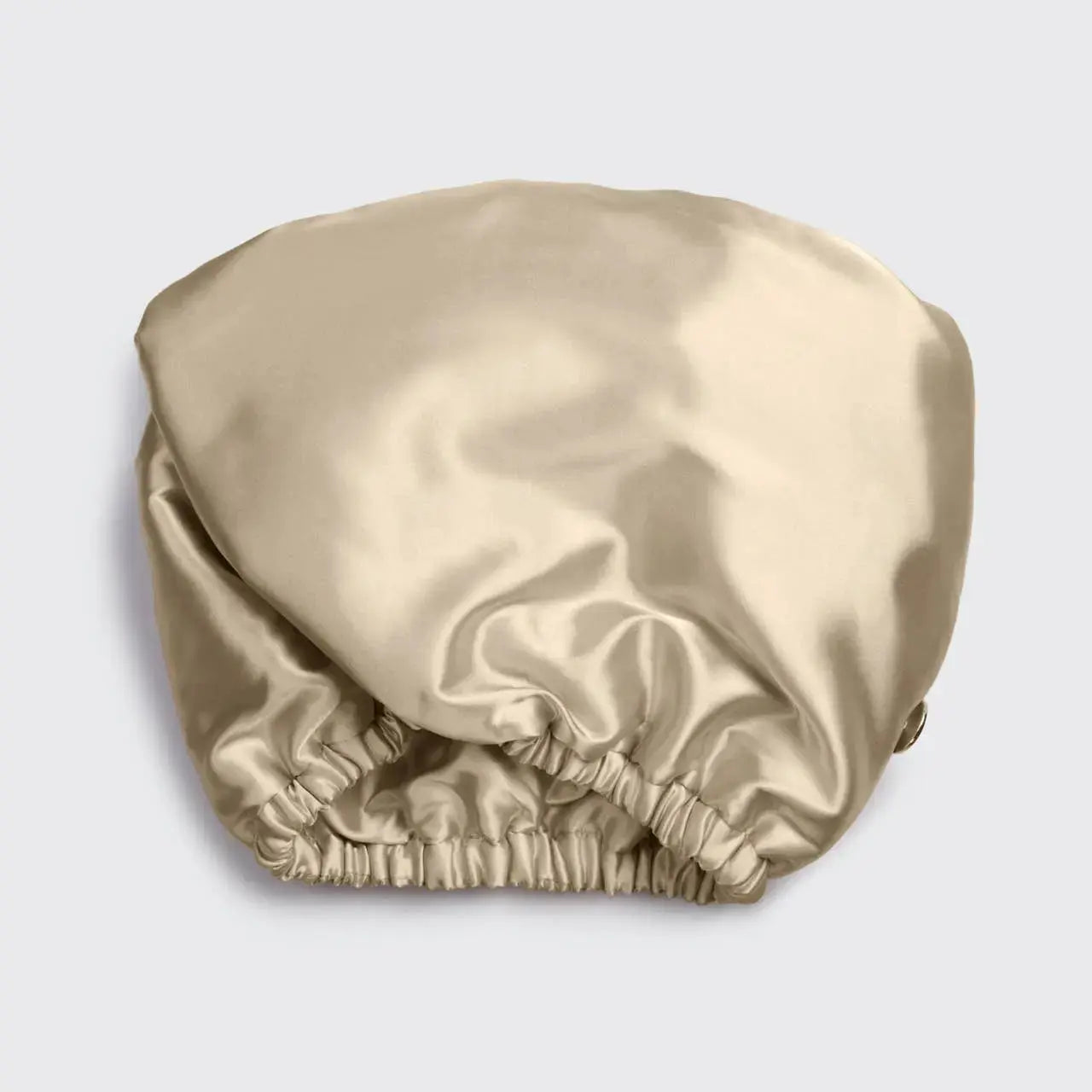 Satin-Wrapped Microfiber Hair Towel - Champagne KITSCH