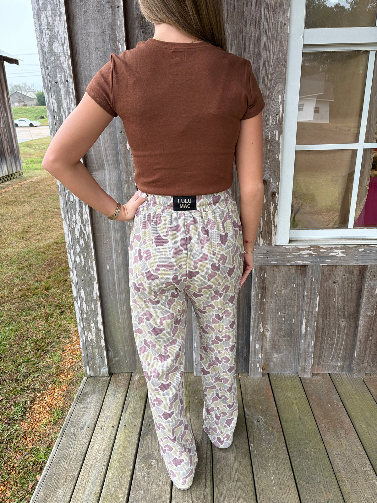 Lulu Mac Waffle Knit Camo Pants Girlie Girl Originals