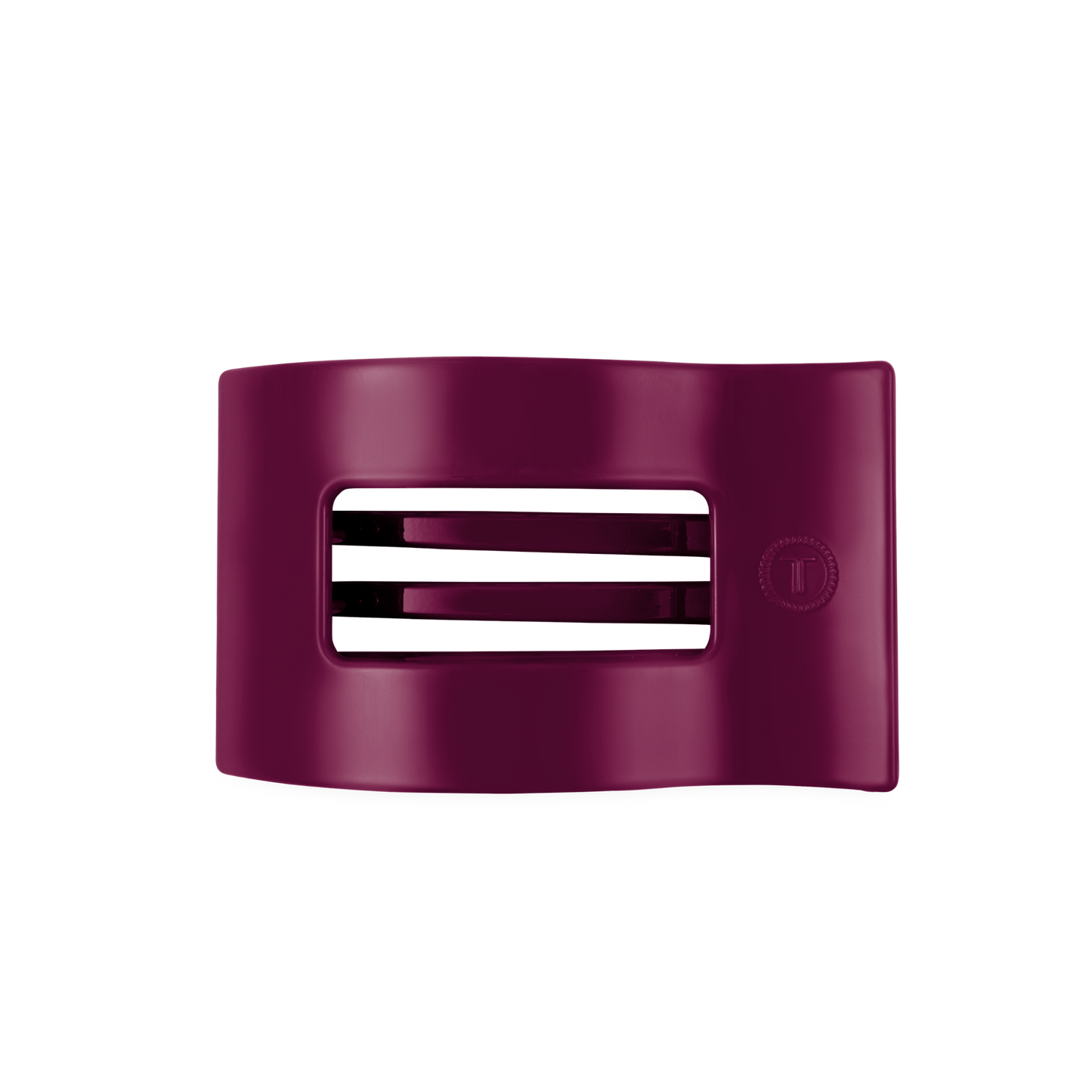 TELETIES - Mulberry Medium Flat Rectangle Hair Clip TELETIES