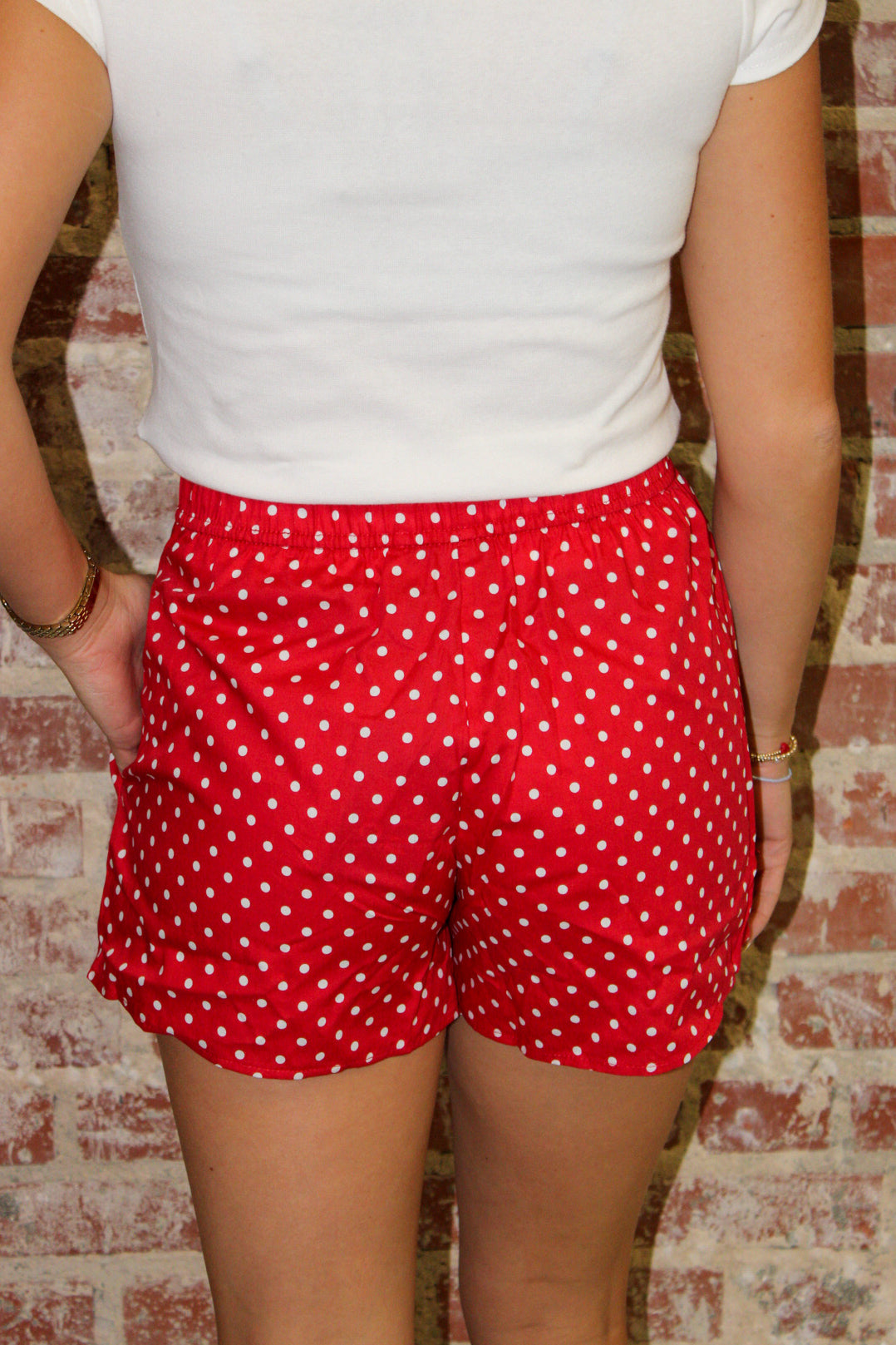 LULU MAC RED MINI POLKA DOT BOXER SHORTS Girlie Girl Originals