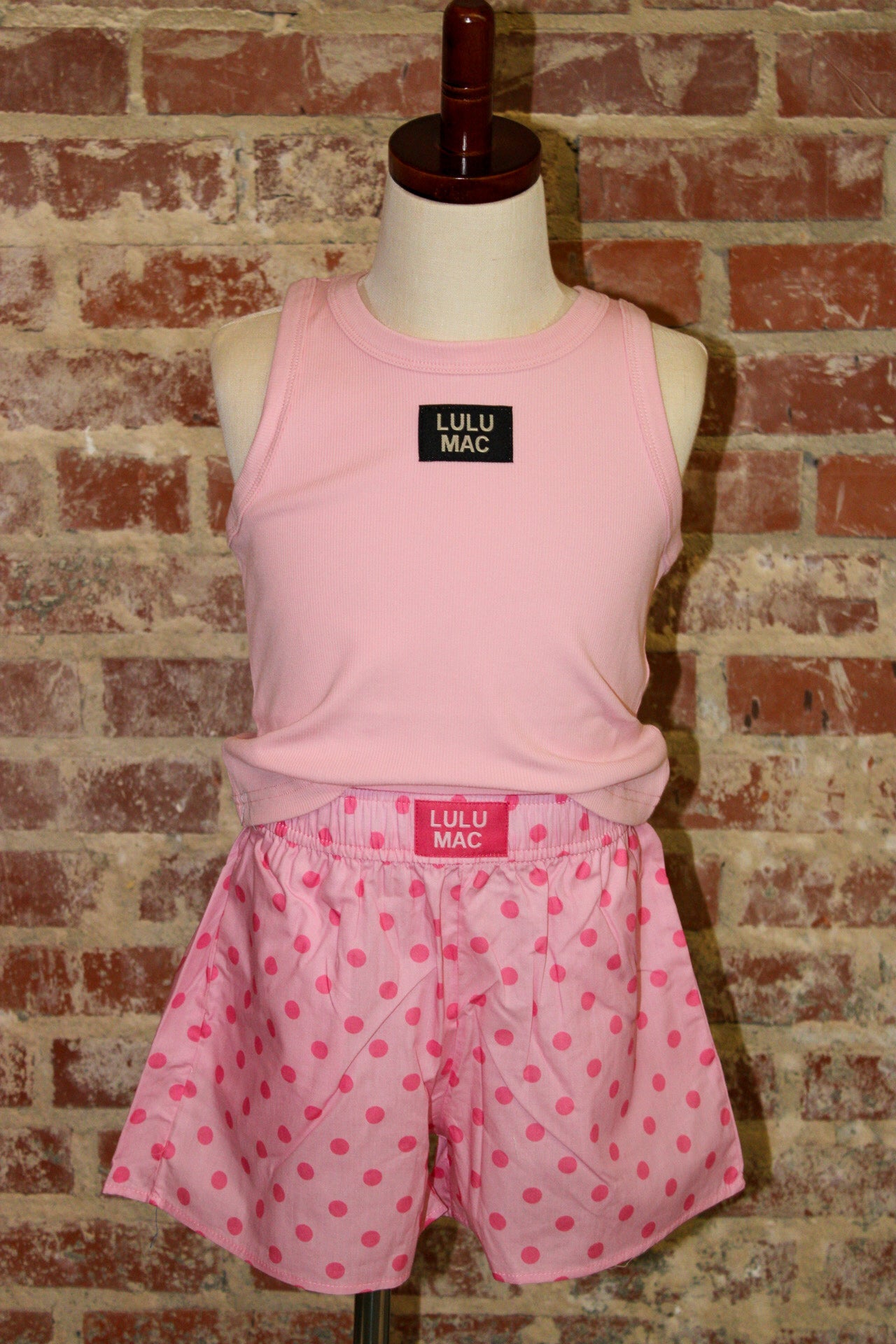 Lulu Mac Youth 1000 Light Pink Solid Tank Top Girlie Girl Originals