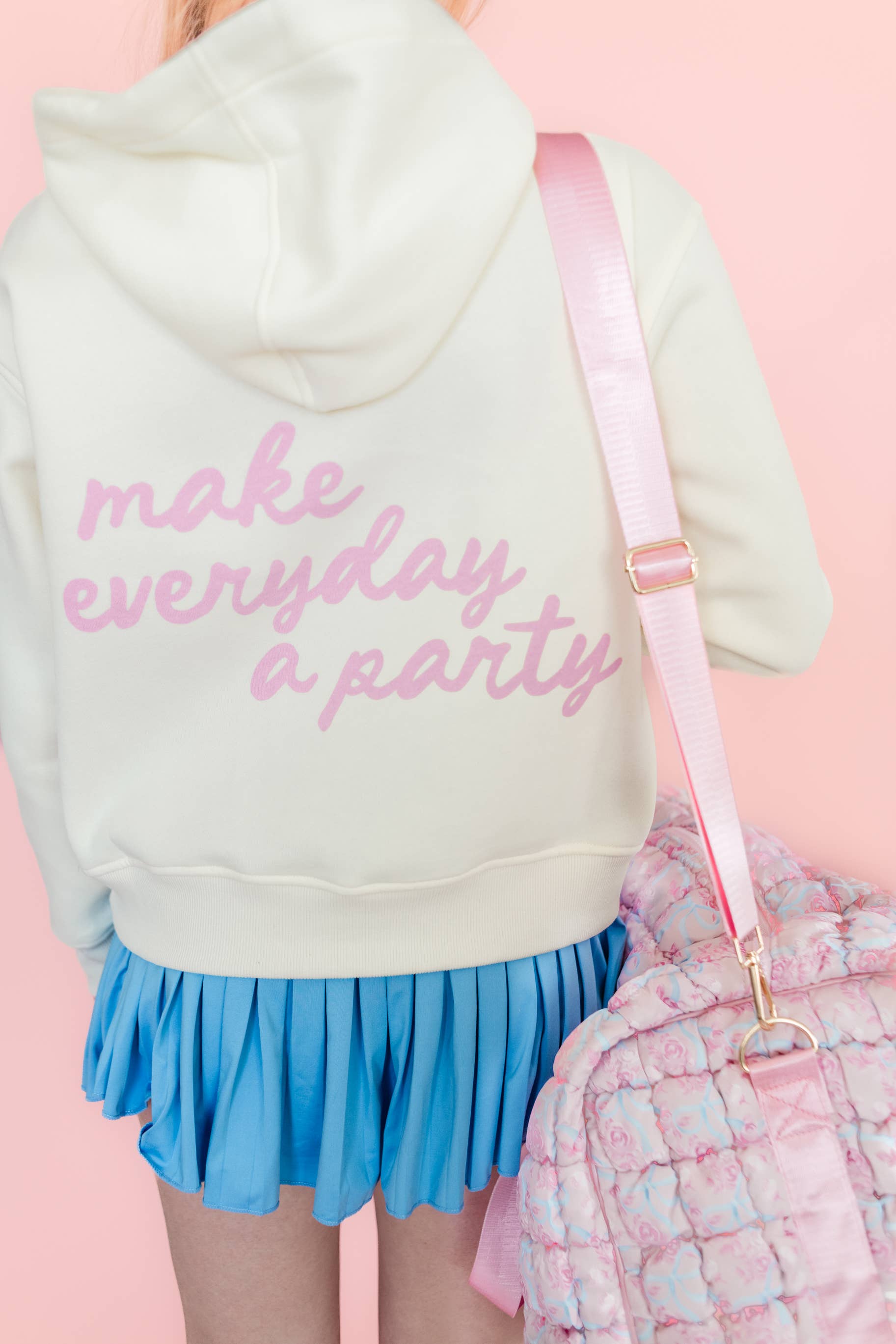 Rock Paper Scissors - Watercolor Floral Bow Quilted Weekender Duffle Tote Bag Rock Paper Scissors