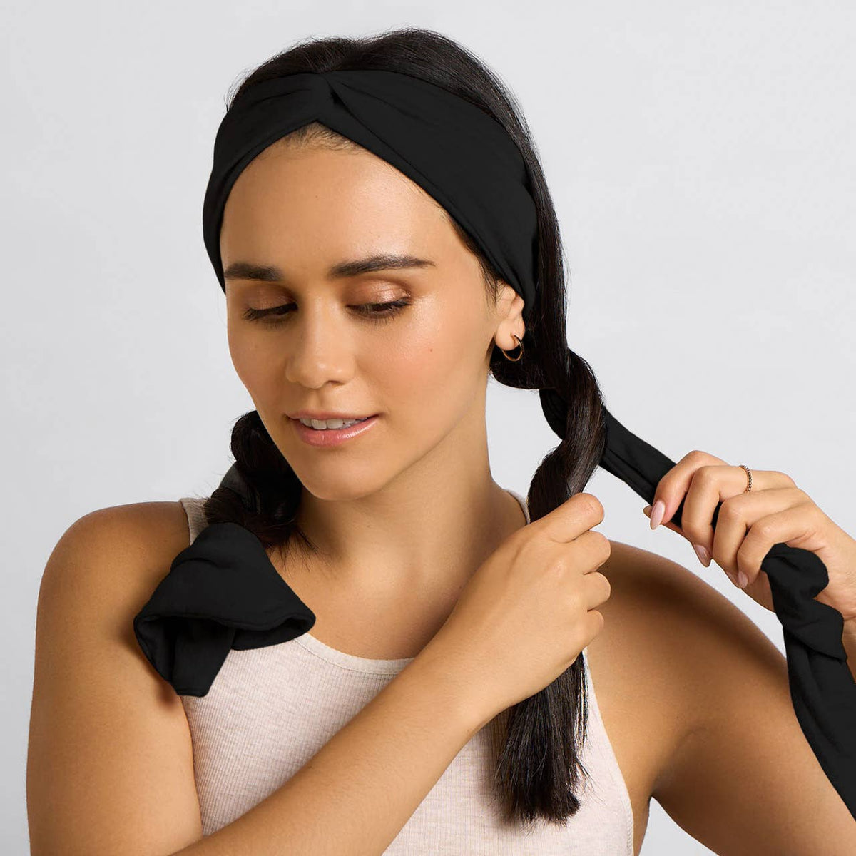 KITSCH - Set & Flow Heatless Curling Headband - Black KITSCH