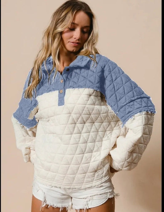QUILTING COLORBLOCK TOP BIBI