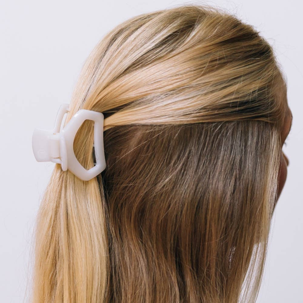 TELETIES - Open | Coconut White | Petite Claw Clip TELETIES