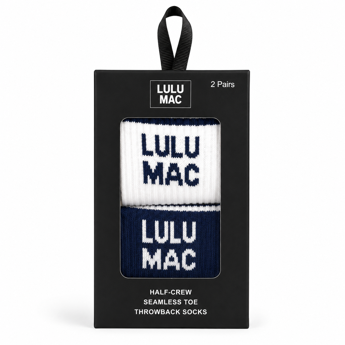 Girlie Girl Originals - LM-SO-1000 Lulu Mac Socks 2 Pair Box-  NAVY/NAVY Girlie Girl Originals