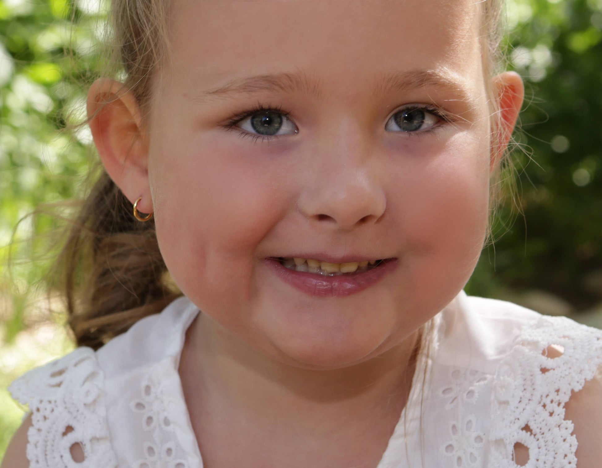 Cherished Moments - 14K Gold-Plated Endless Hoop Earring for Children and Babies Cherished Moments