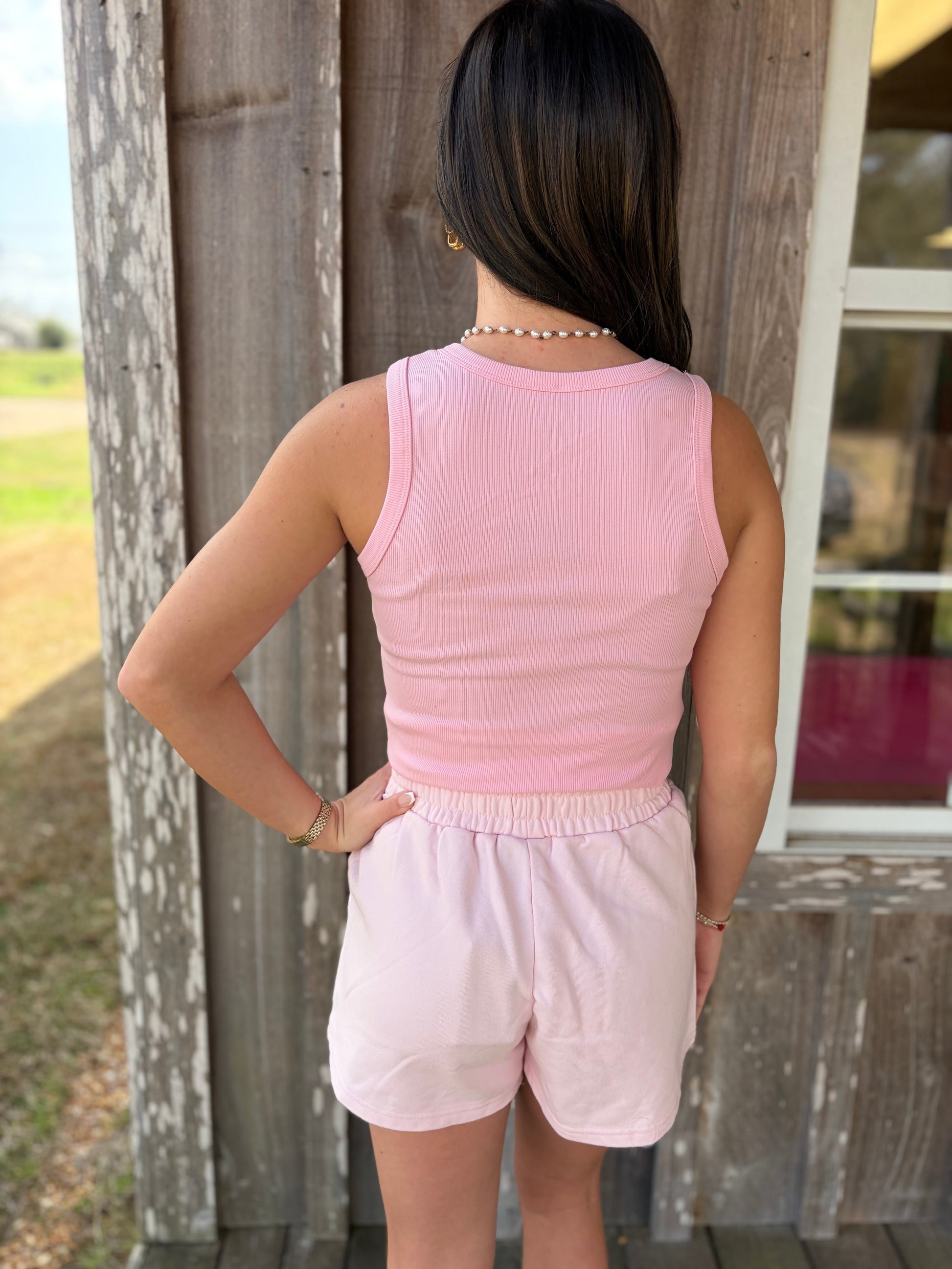 Lulu Mac Light Pink Terry Cloth Shorts Girlie Girl Originals