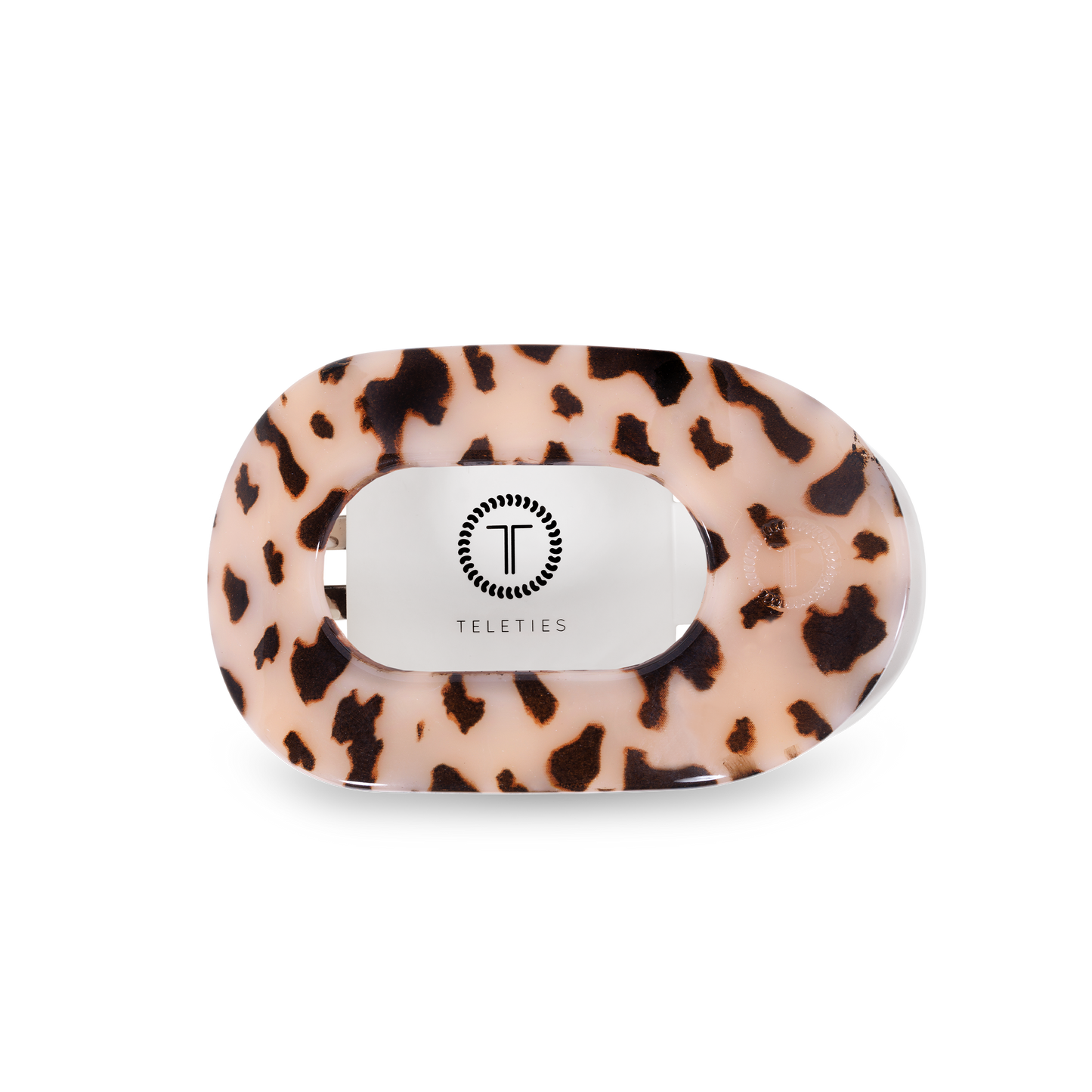 TELETIES - Round Flat Hair Clip | Medium | Blonde Tortoise TELETIES