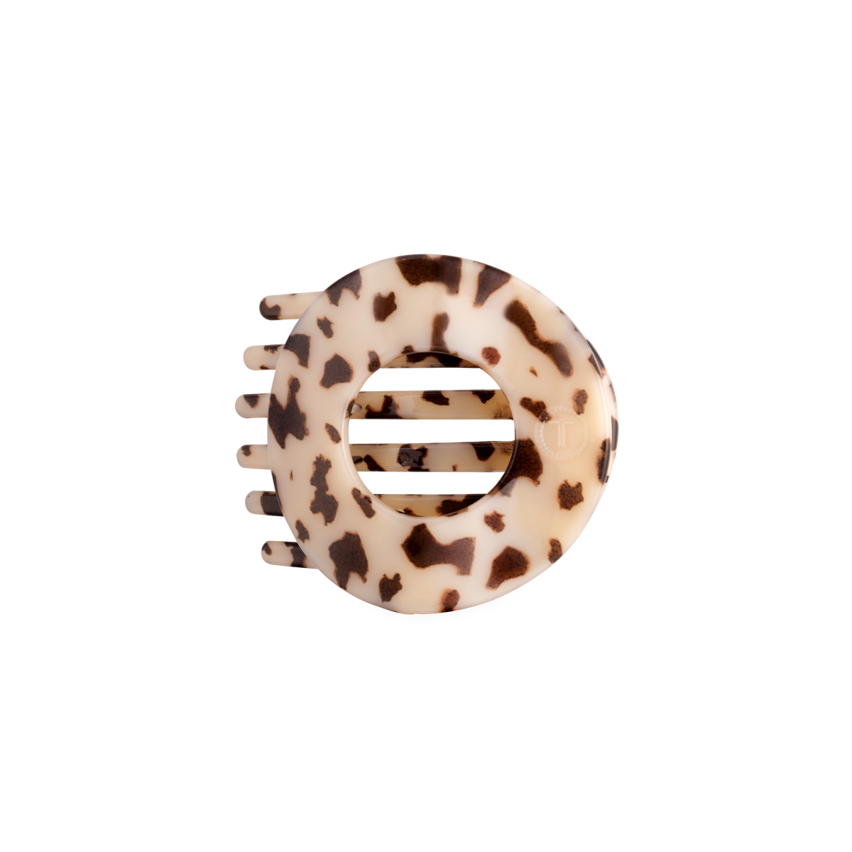 TELETIES - Blonde Tortoise | Medium | Flat Circle Hair Clip TELETIES