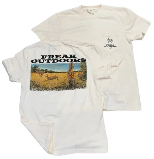 Ivory Deer Drive Graphic Pocket Tee FREAK OUTDOORS