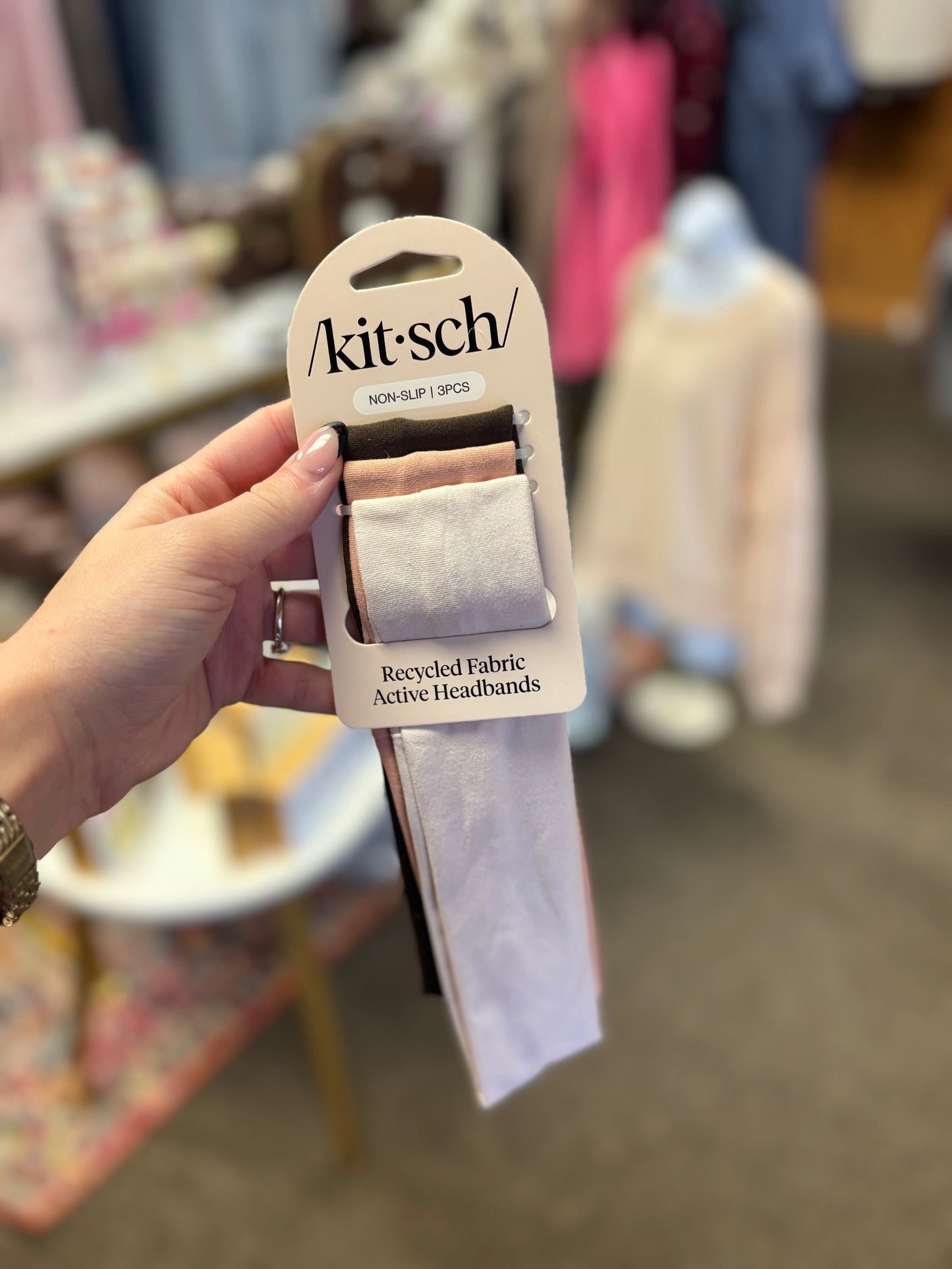 3 Piece Rosewood Recycled Fabric Active Headbands Set KITSCH