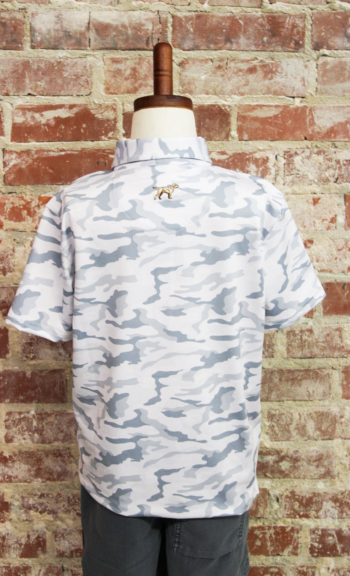 Fieldstone Youth Snow Camo Polo Shirt Buck Wild Branding