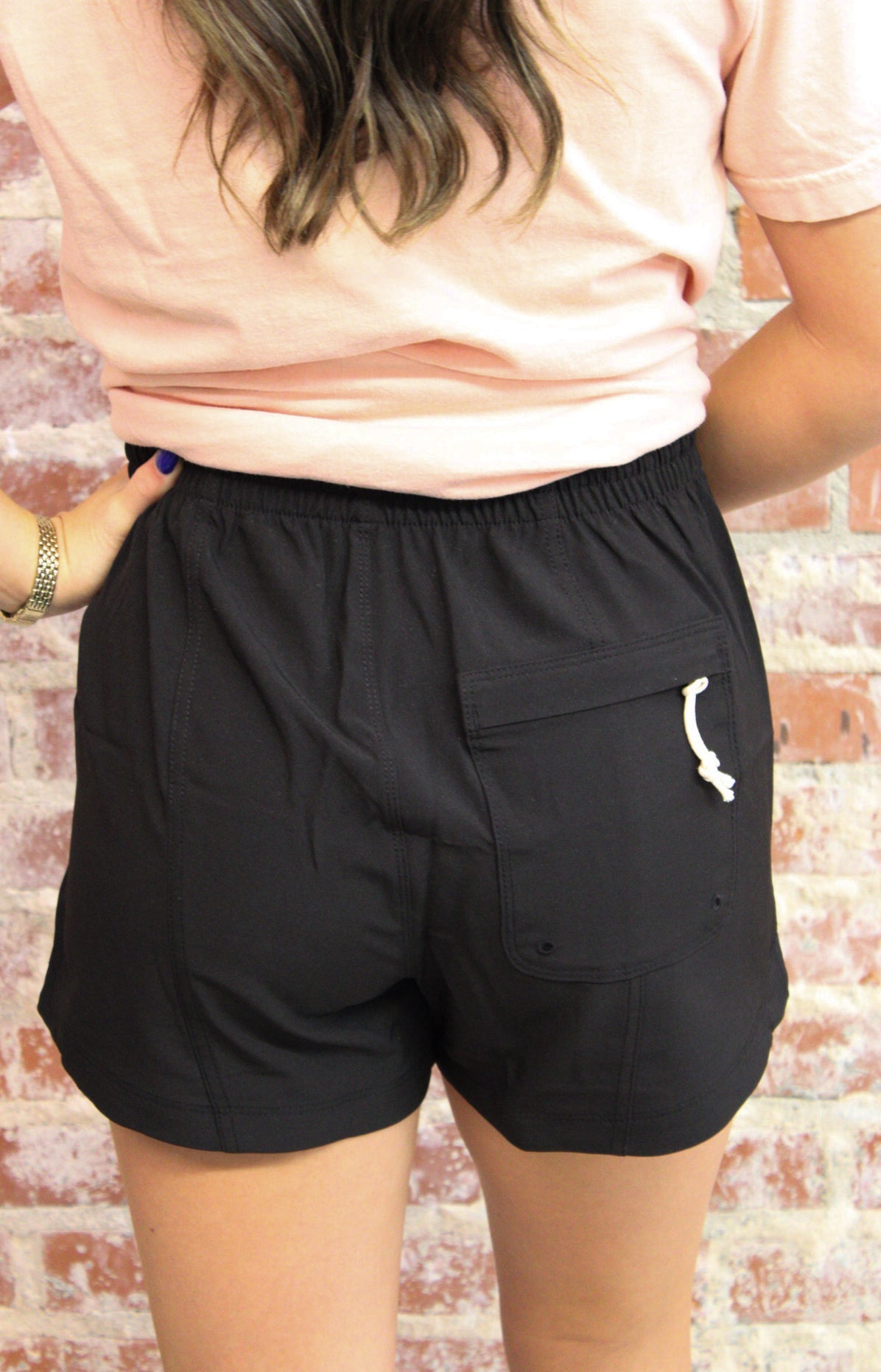 Local Girl High Waisted Black Volley Shorts LOCAL BOY OUTFITTER