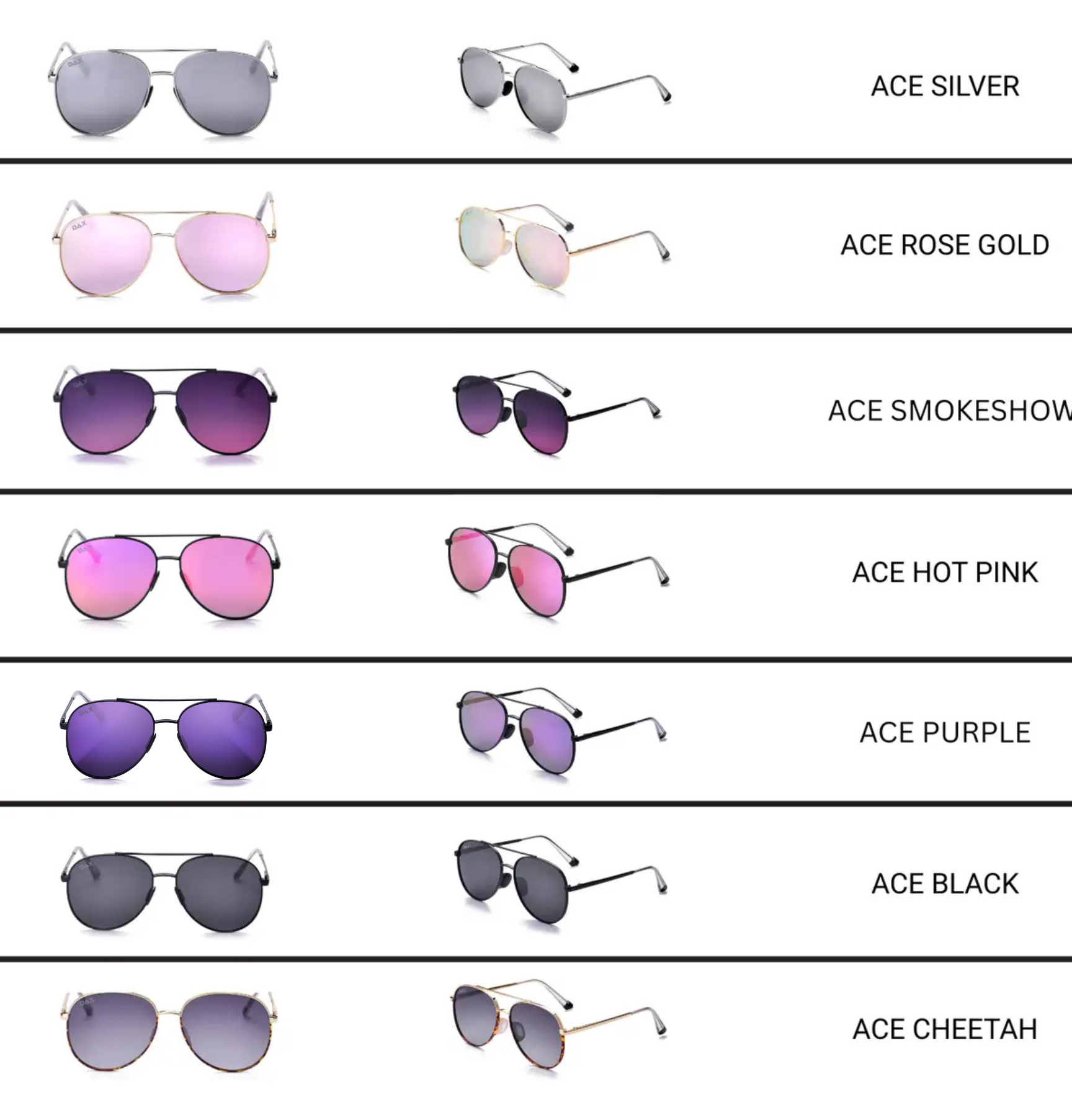 DAX Eyewear - ACE - Unisex Aviator Sunglasses – Polarized Hair-Friendly: Cheetah DAX Eyewear