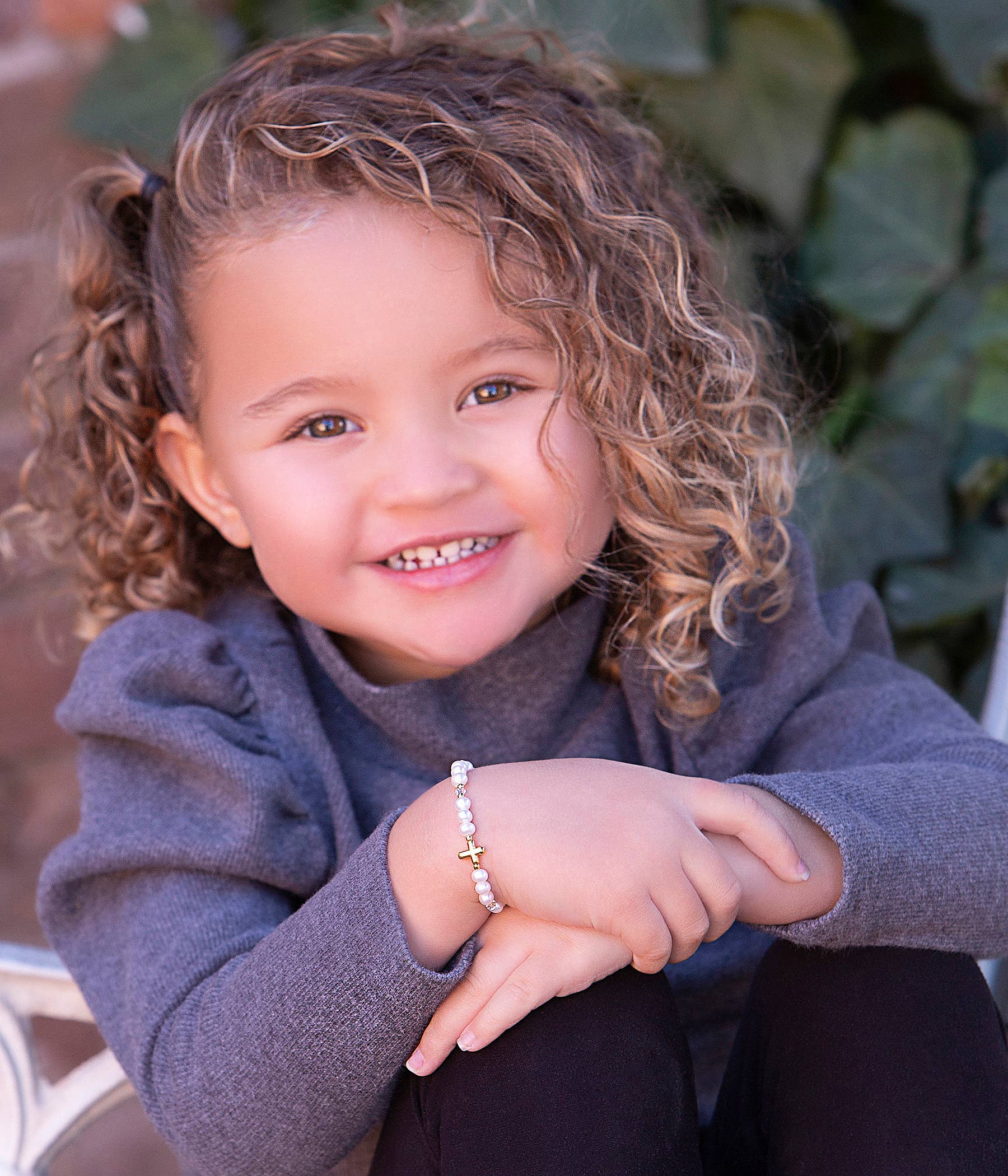 Cherished Moments - 14K Gold-Plated Baby Cross Bracelet Baptism & Communion Gift: Medium 1-5 Years Cherished Moments