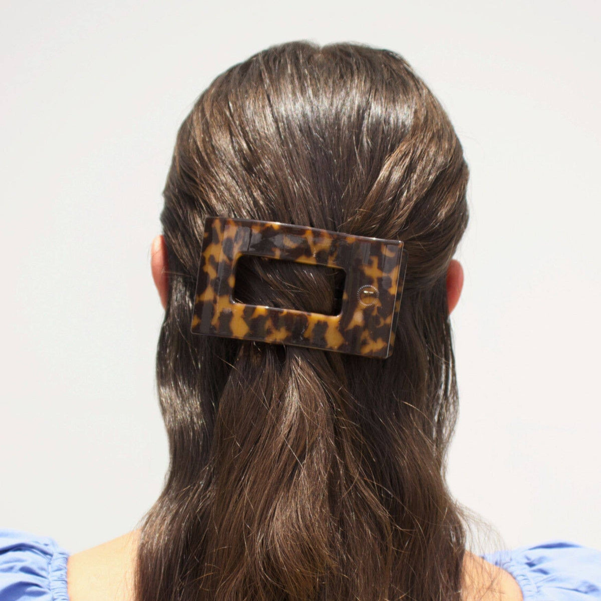 TELETIES - Tortoise | Medium | Flat Rectangle Hair Clip TELETIES