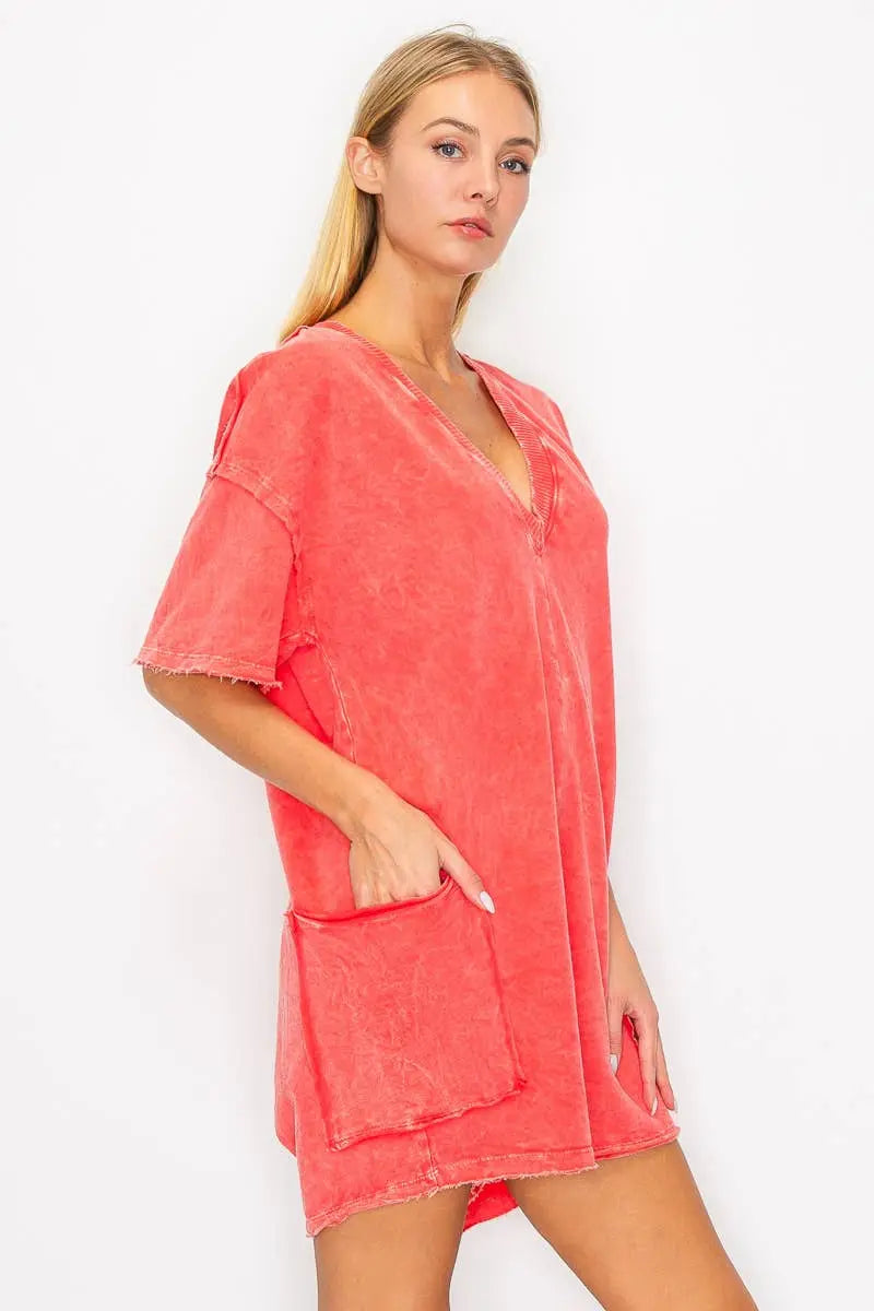 J Her Inc - Mineral Wash reversible rompers HR5535. J Her Inc