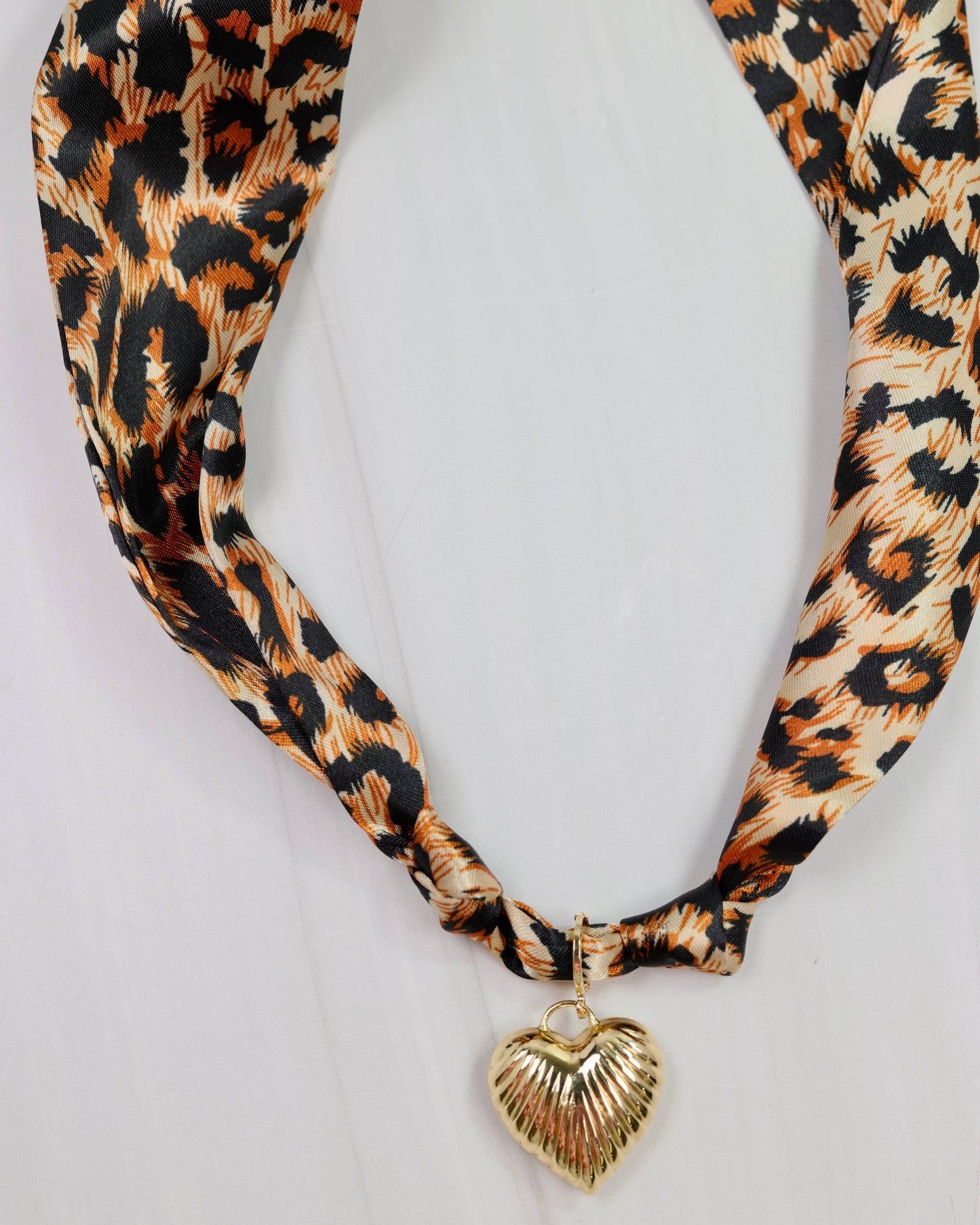 Caroline Hill - Lillie Scarf Charm Necklace LEOPARD: Default Caroline Hill