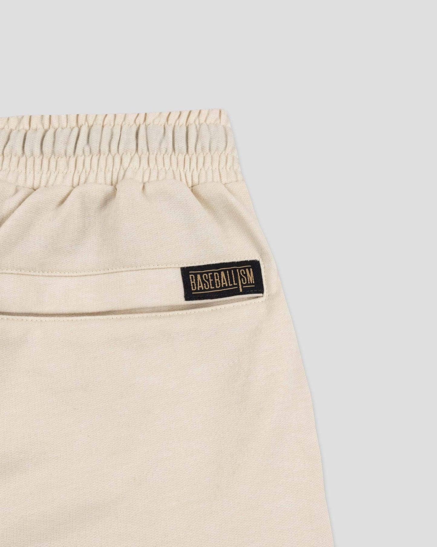 Baseballism - Play Hard Comfort Youth Sweat Shorts - Cream: Youth Large Baseballism