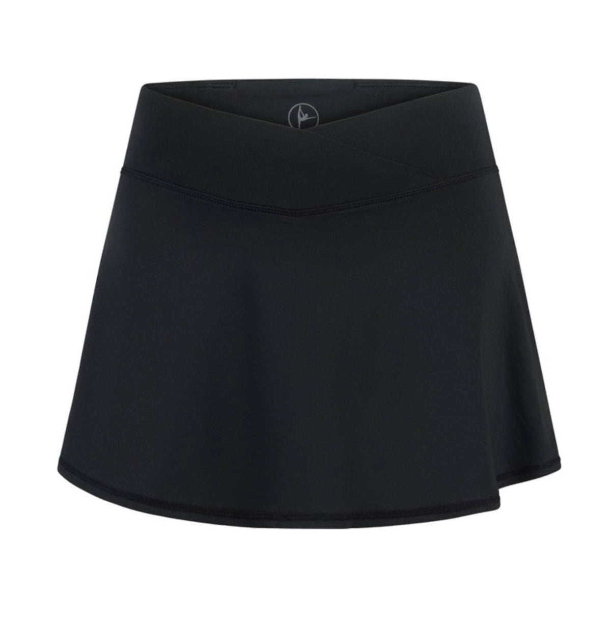 Girls Black Jersey Crossover Waistband Active Tennis Skort 90 Degree by Reflex & Yogalicious