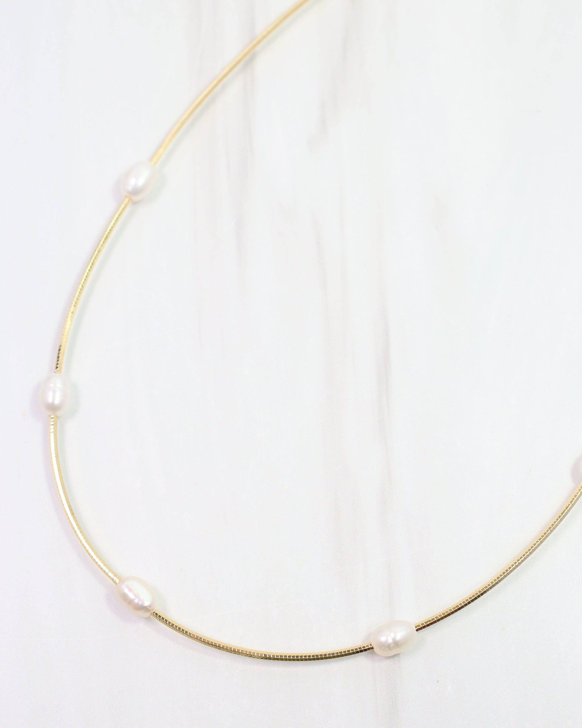 Caroline Hill - Erin Pearl Necklace WR Gold: Default Caroline Hill